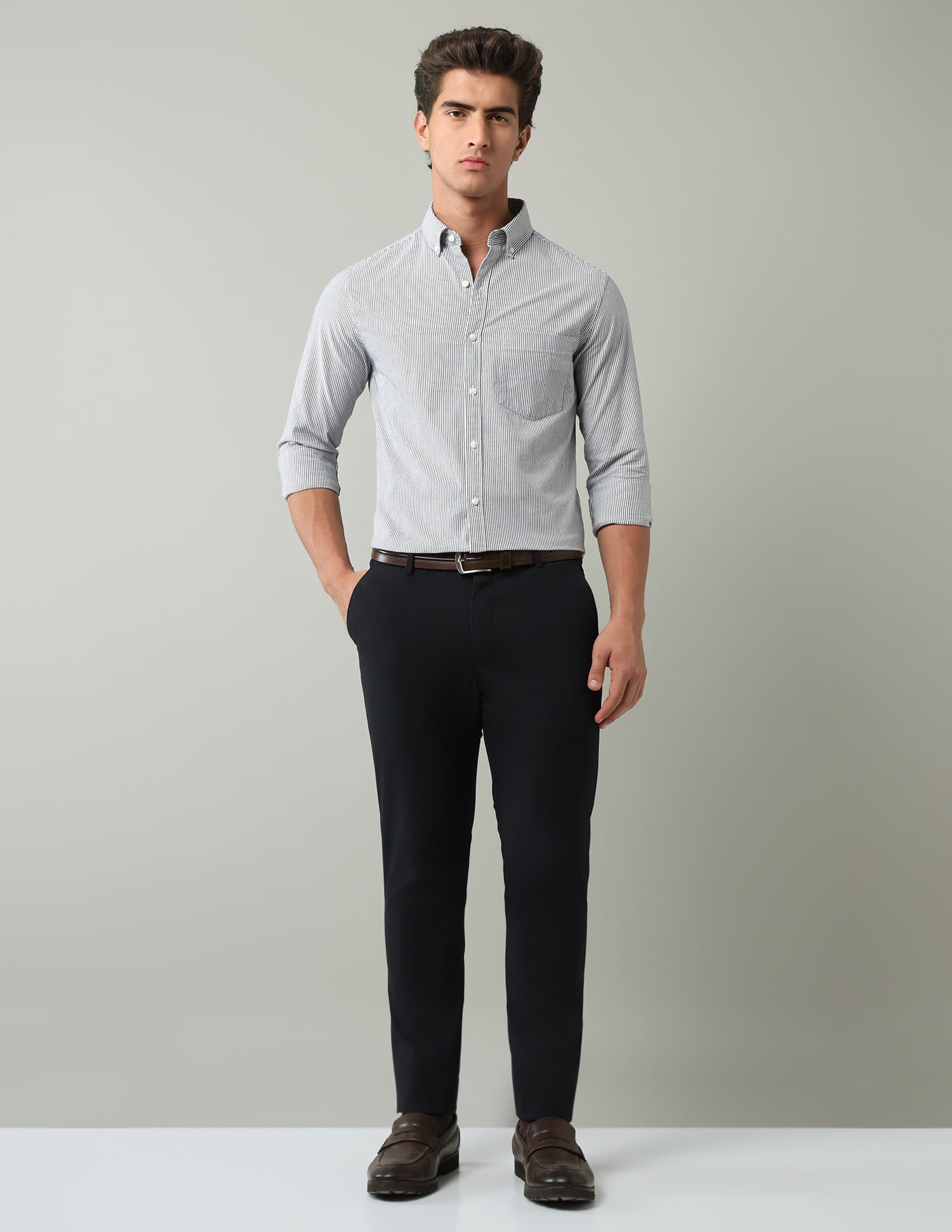 Vertical Striped Modern Slim Fit Shirt