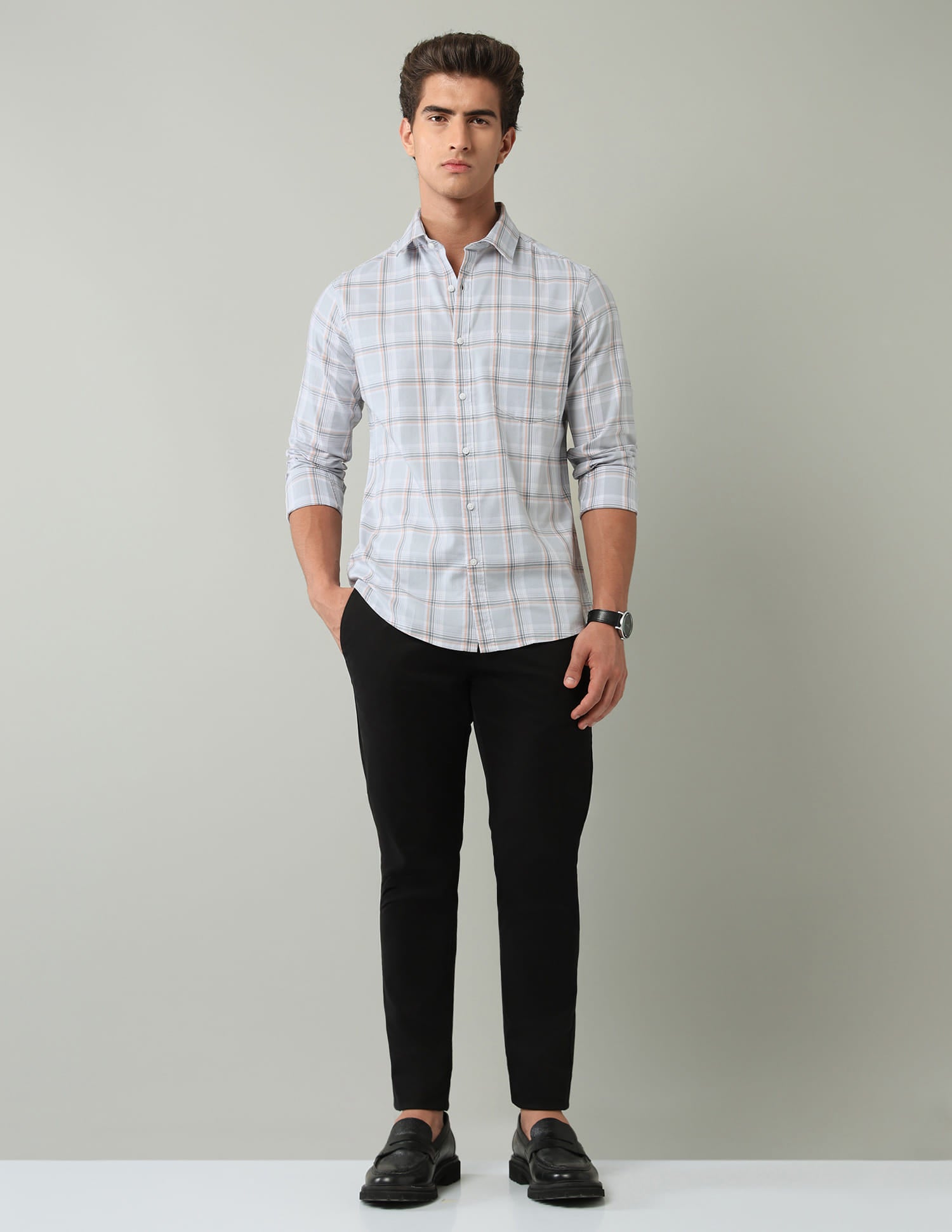 Plaid Checked Modern Slim Fit Shirt
