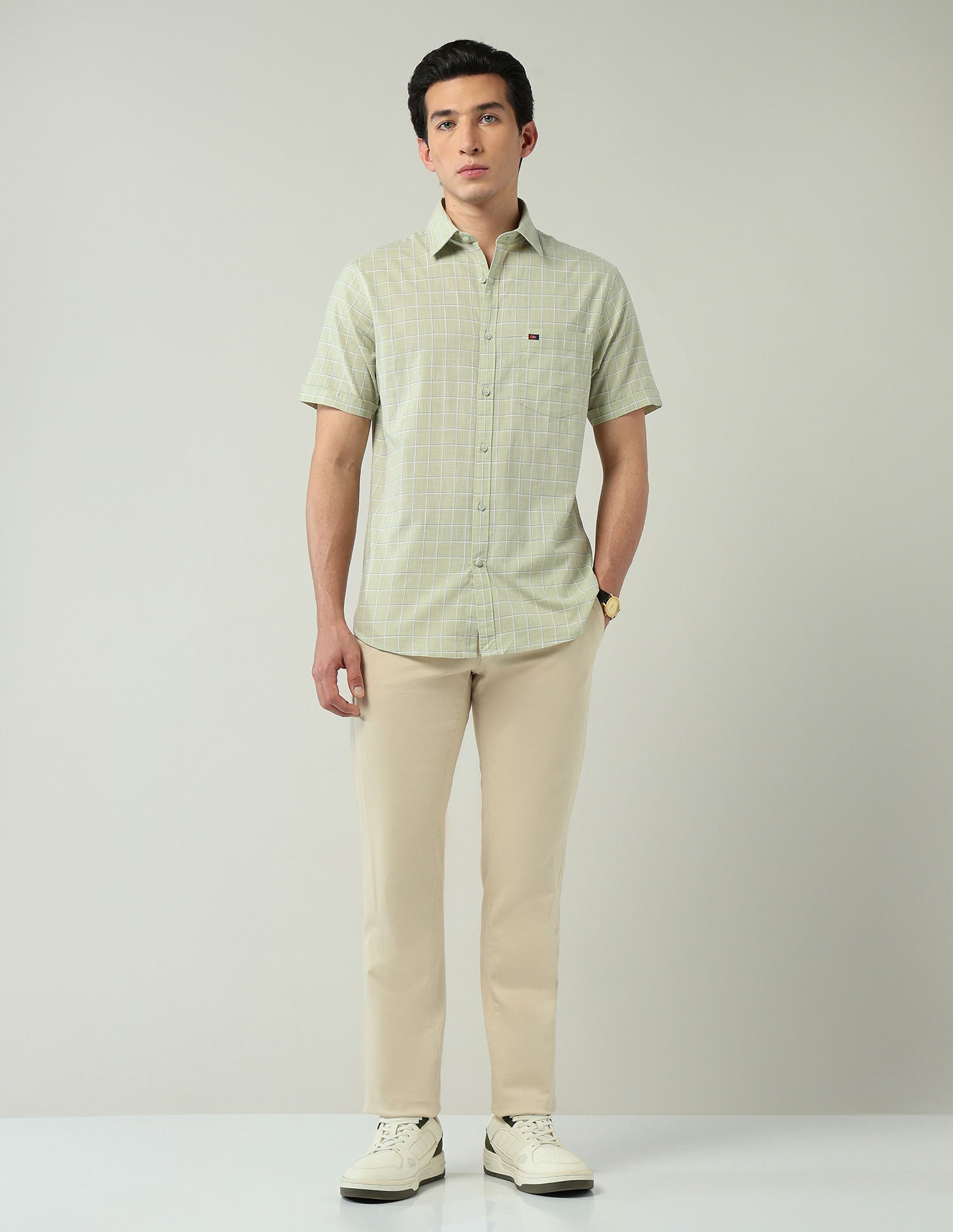 City Chronicles Modern Slim Fit Tartan Checked Shirt