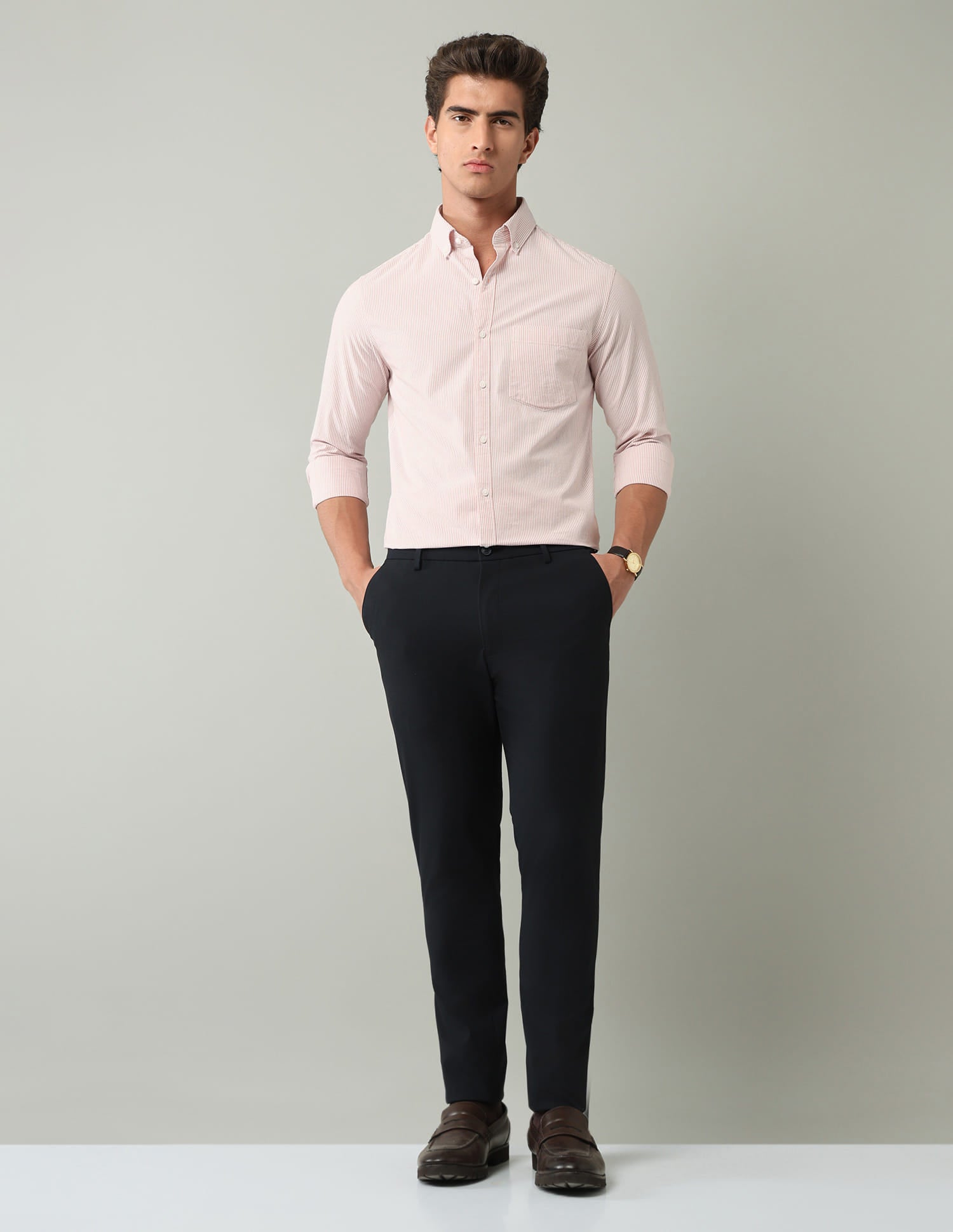Vertical Striped Modern Slim Fit Shirt
