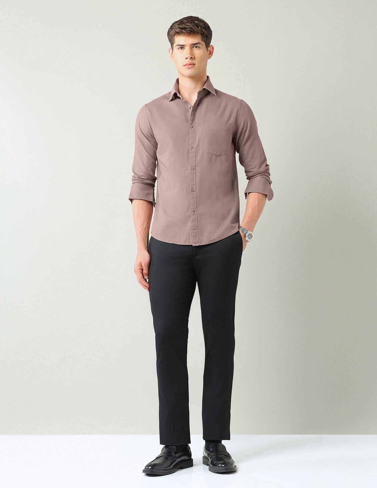 Solid Slim Fit Shirt