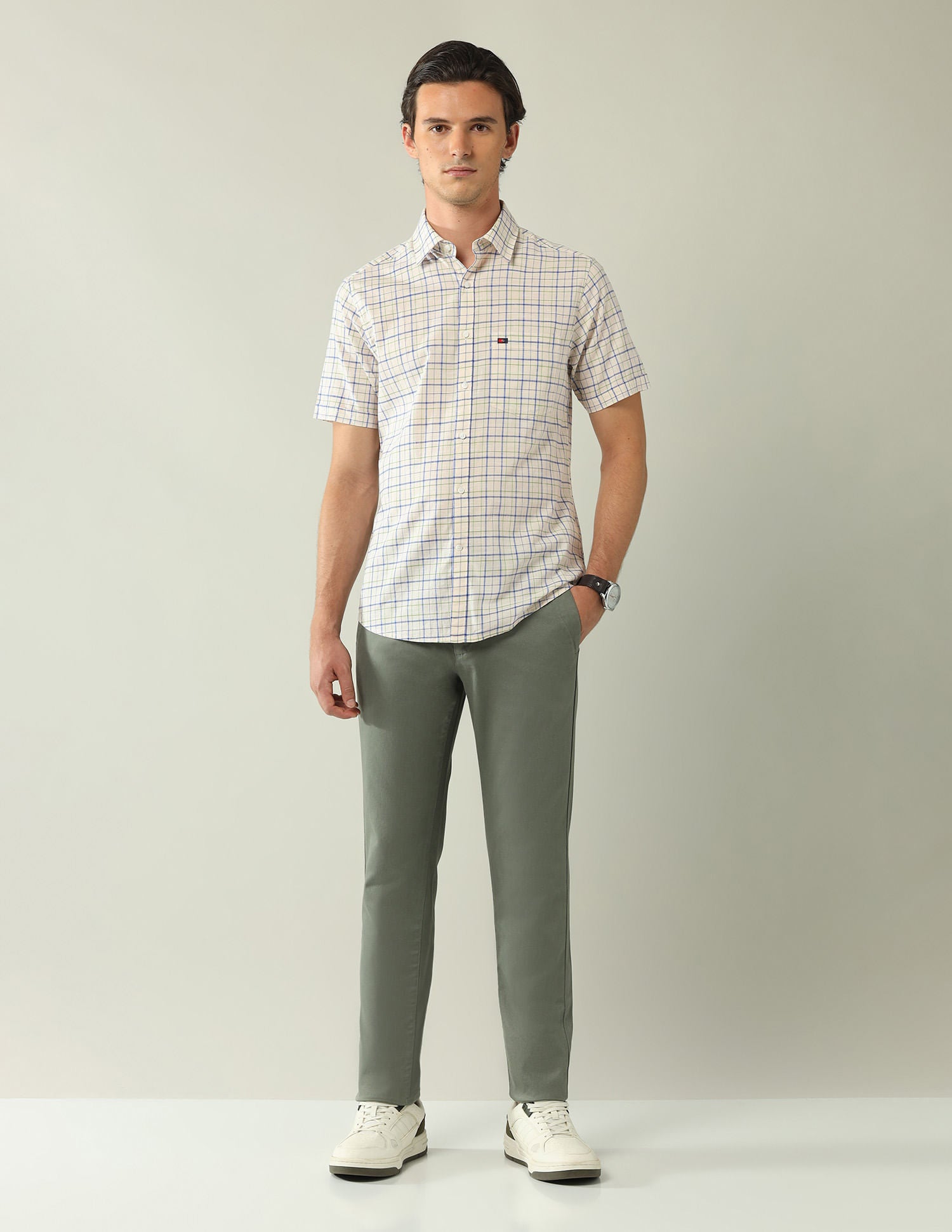 City Chronicles Modern Slim Fit Tartan Checked Shirt