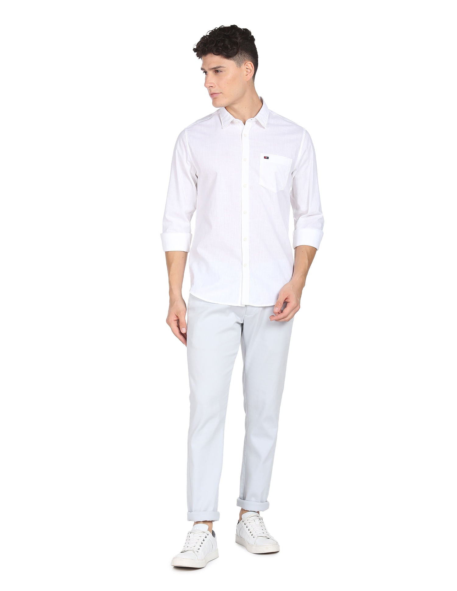 Regular Modern Slim Fit Solid Casual Shirt