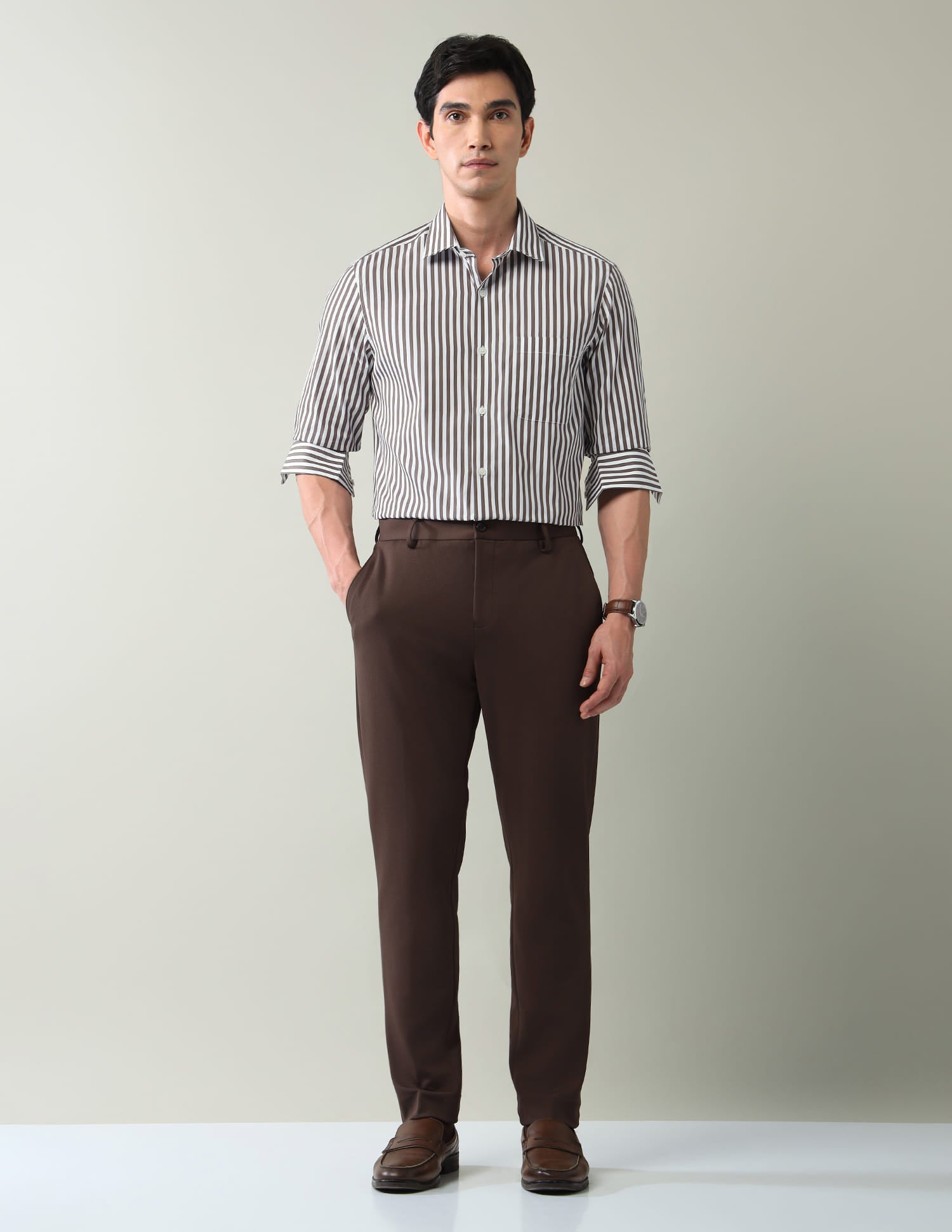 Power Pulse Vertical Striped Regular Fit Shirt