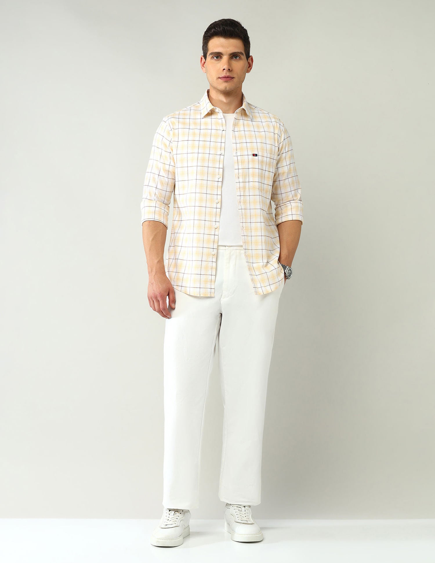 City Chronicles Modern Slim Fit Tartan Checked Shirt