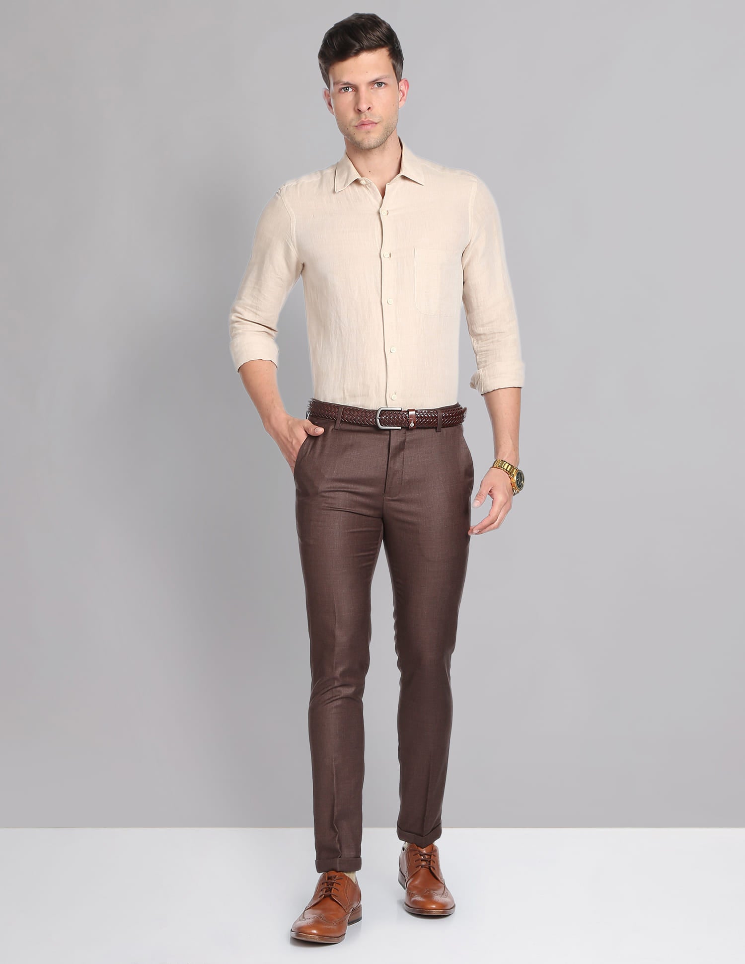 Heathered Sartorial Formal Trousers
