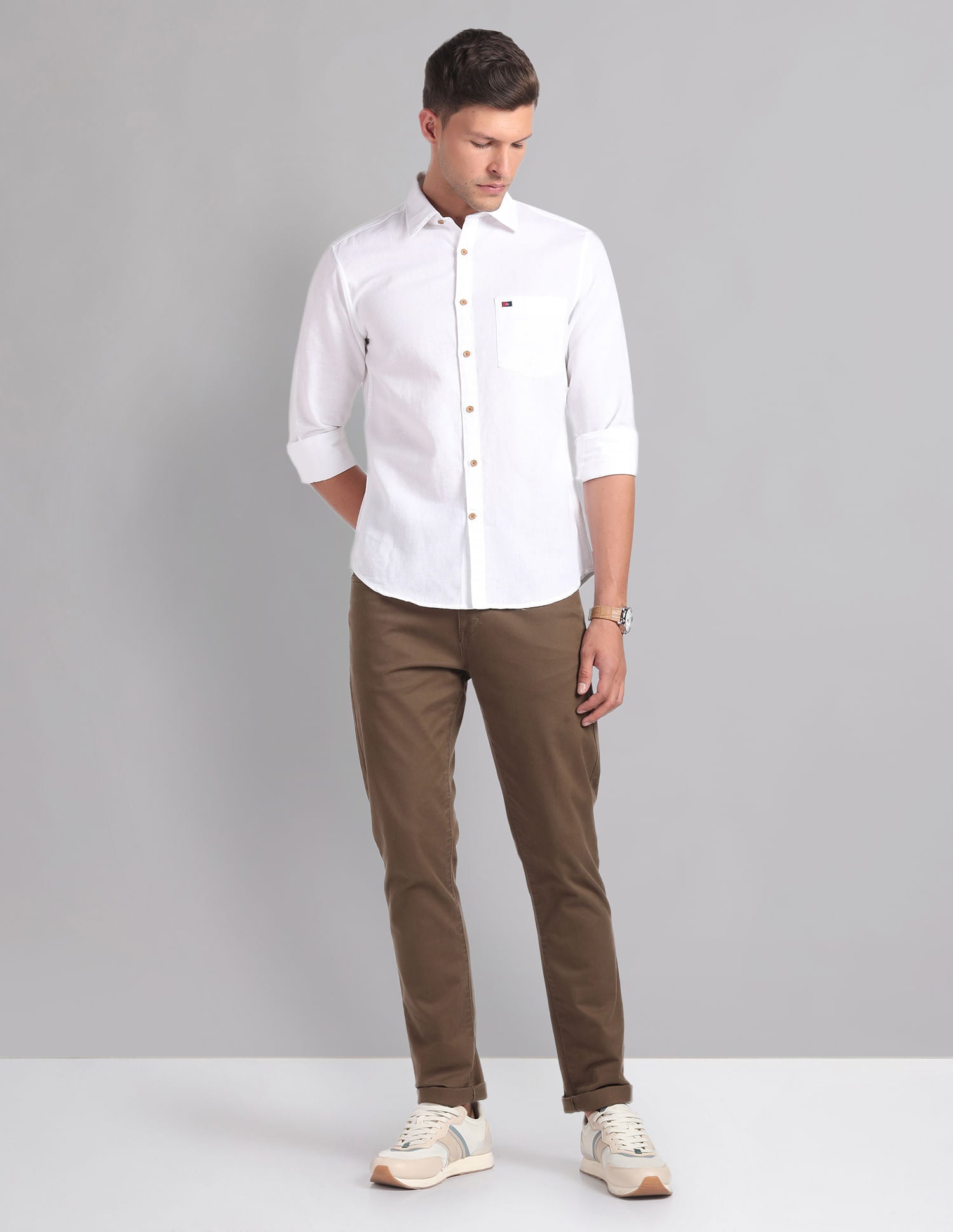 Timeless Essential Cotton Linen Slim Summer Shirt