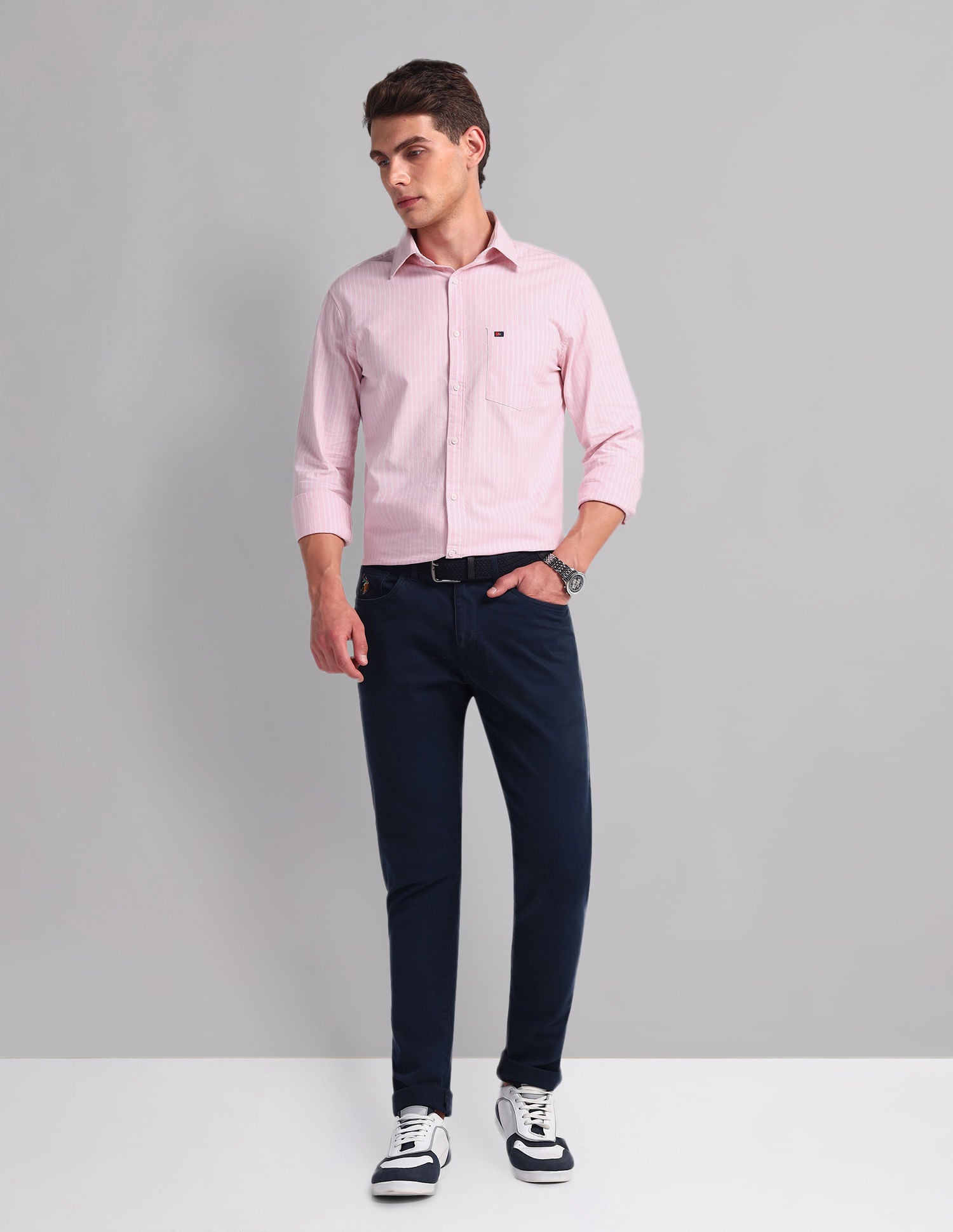 Urban Adventure Vertical Striped Cotton Shirt