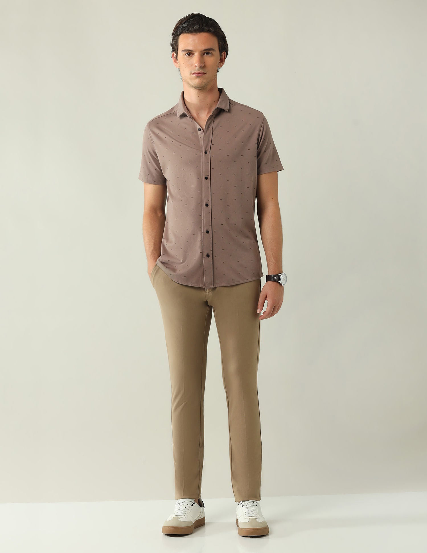 Regular Slim Fit All-Over Printed Shirt