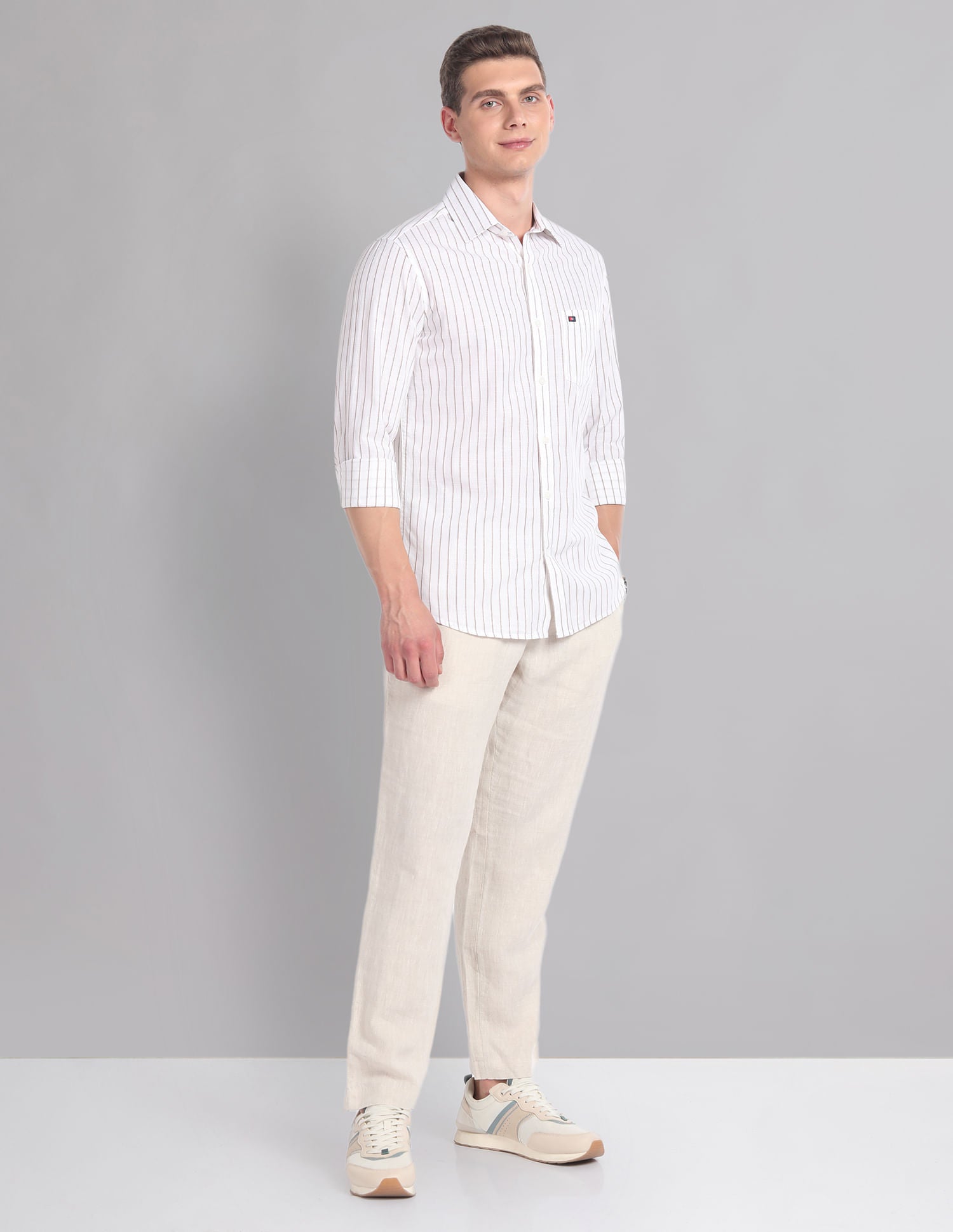 Vertical Stripe Pure Cotton Shirt