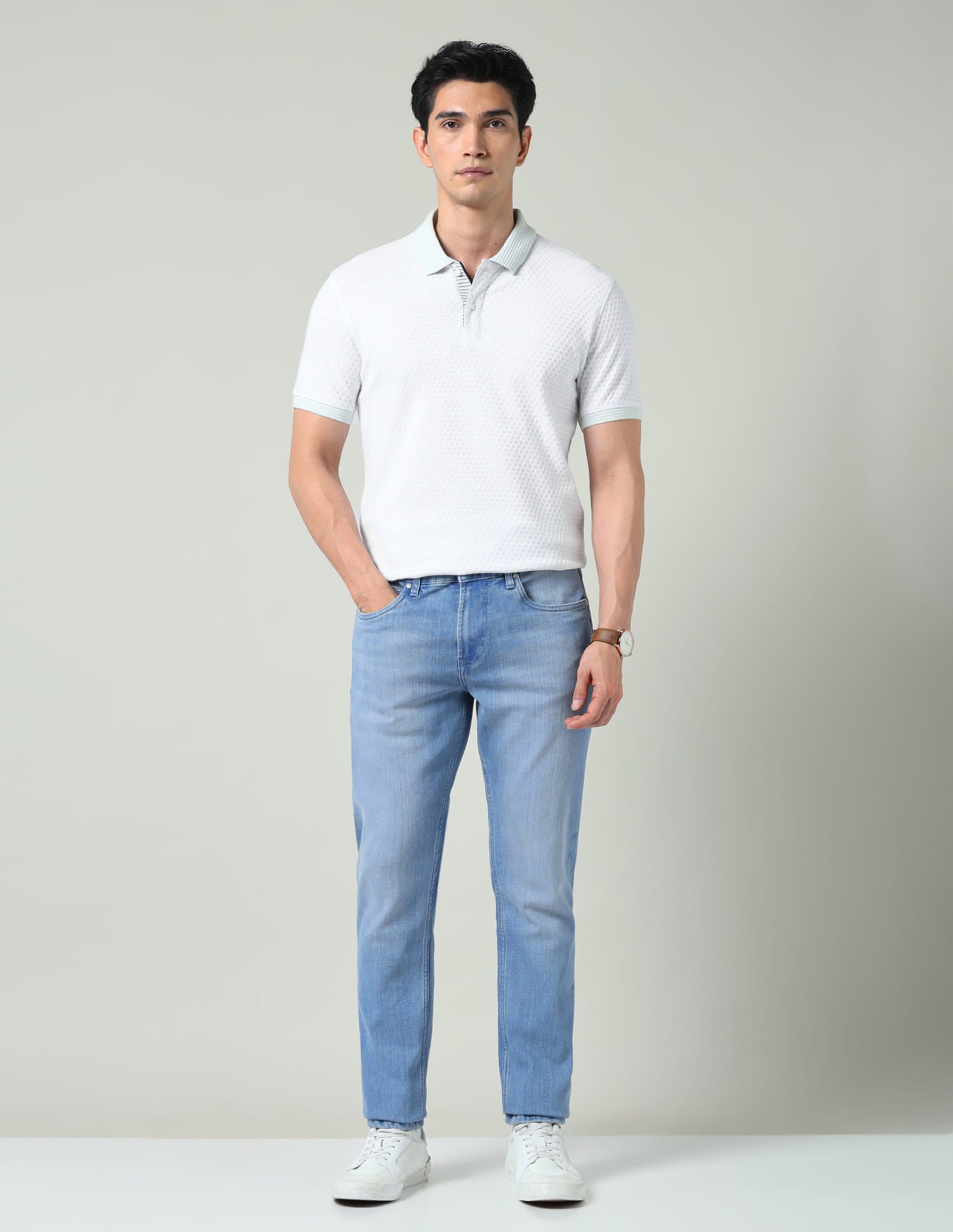 City Drift Textured Slim Fit Polo Shirt