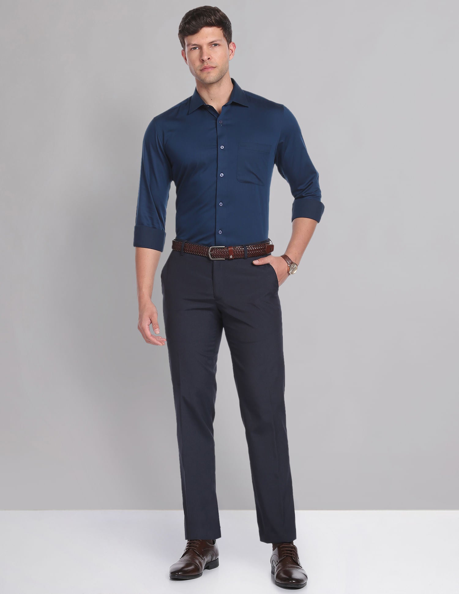 Office Edit Everlast Press Herringbone Weave Formal Shirt