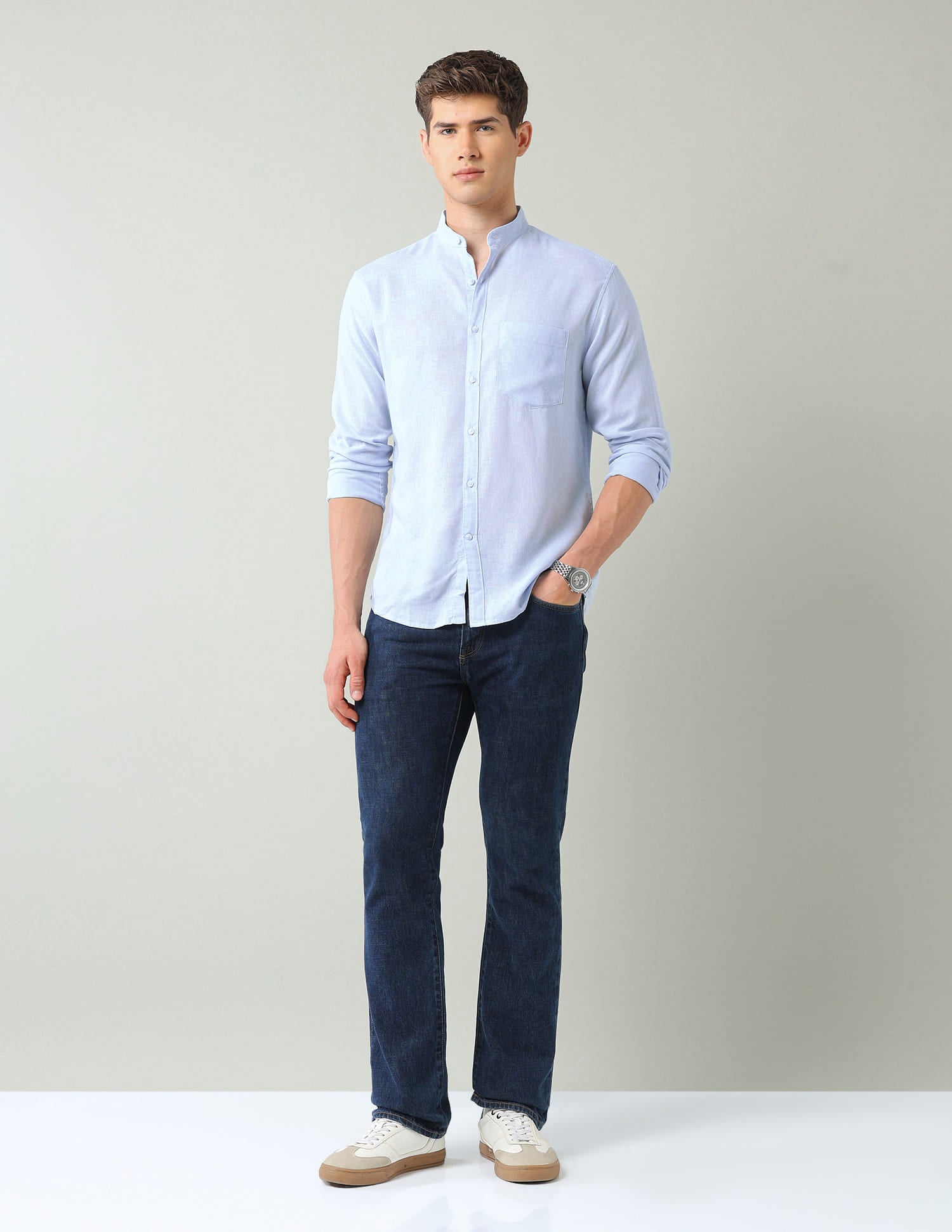 Solid Slim Fit Shirt 2