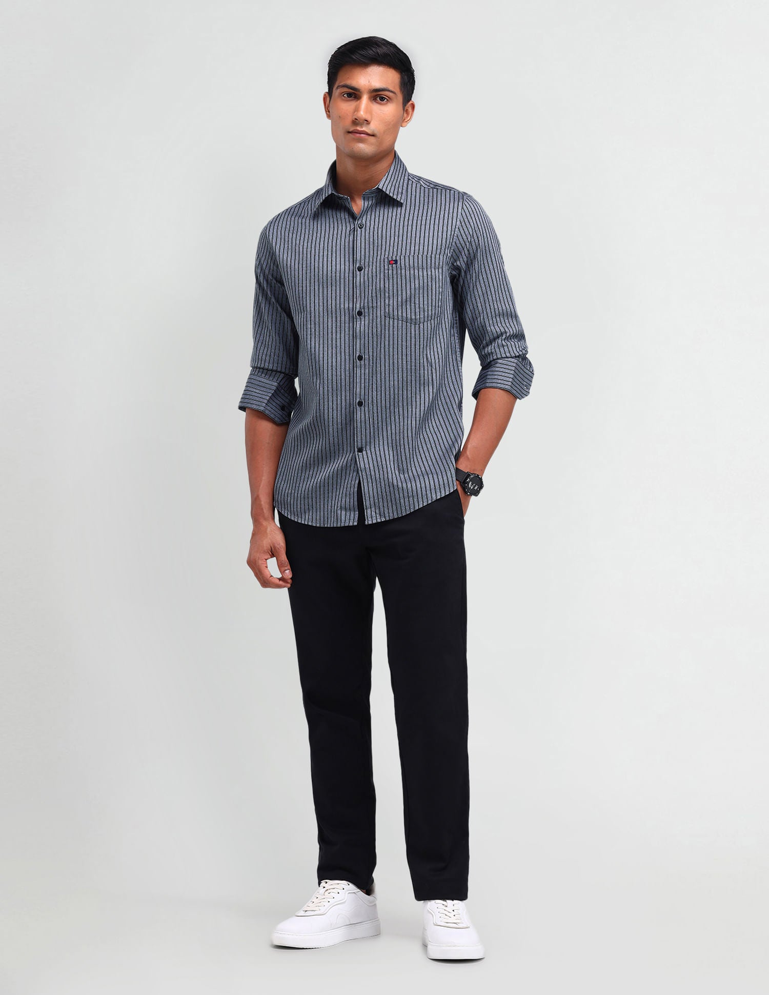 Office Icon Slim Fit Vertical Stripe Shirt