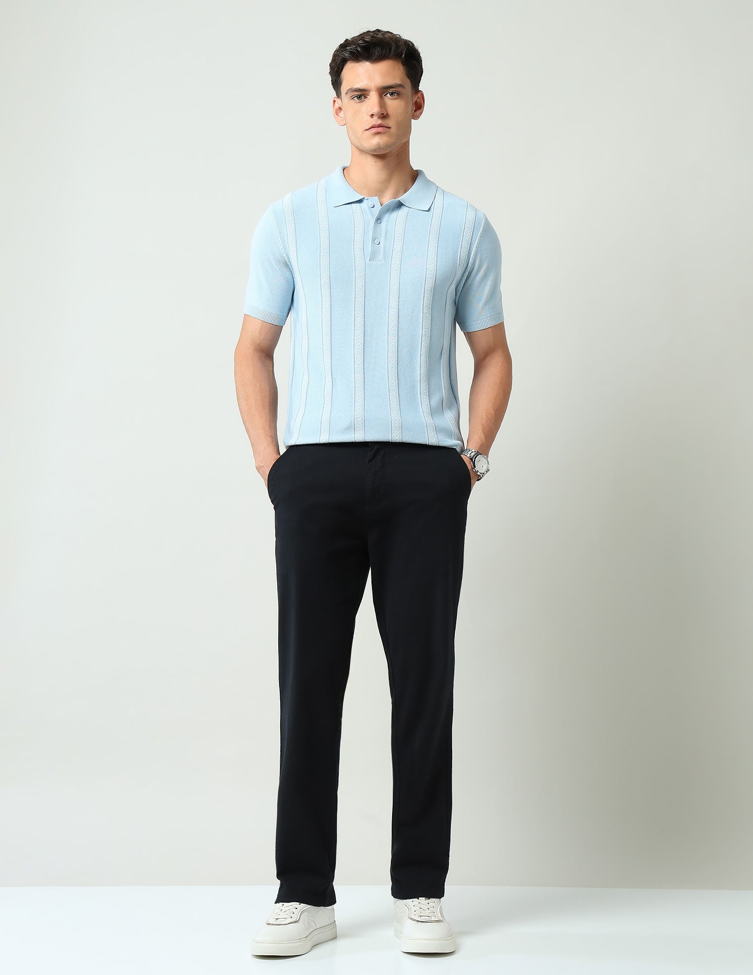 Work Essential mid Rise Regular Fit Trousers