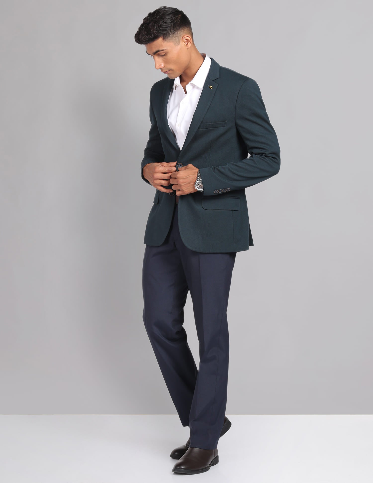 Statement Powered Slim Fit Knit Blazer