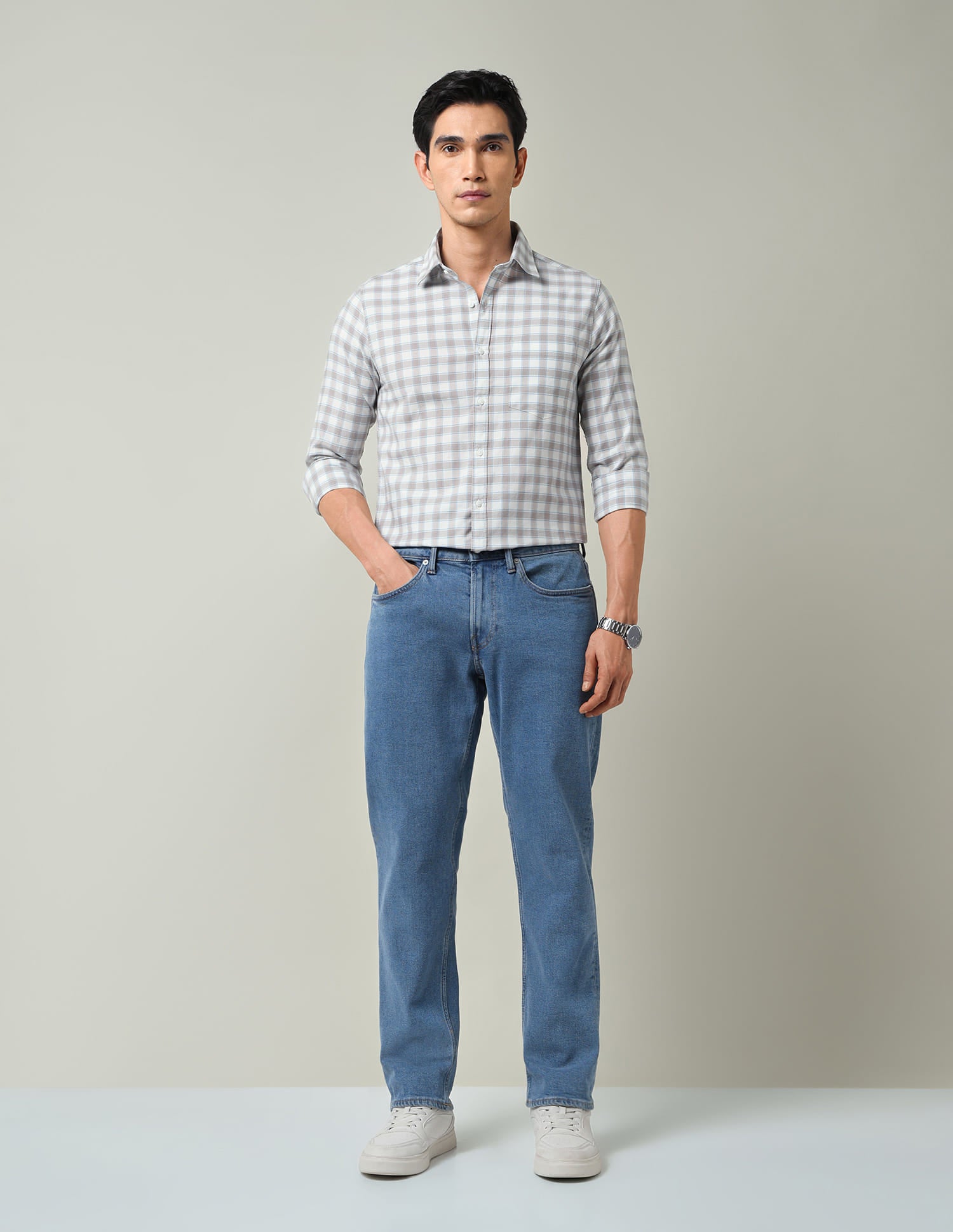 Modern Luxe: Grid Tattersall Checked Slim Fit