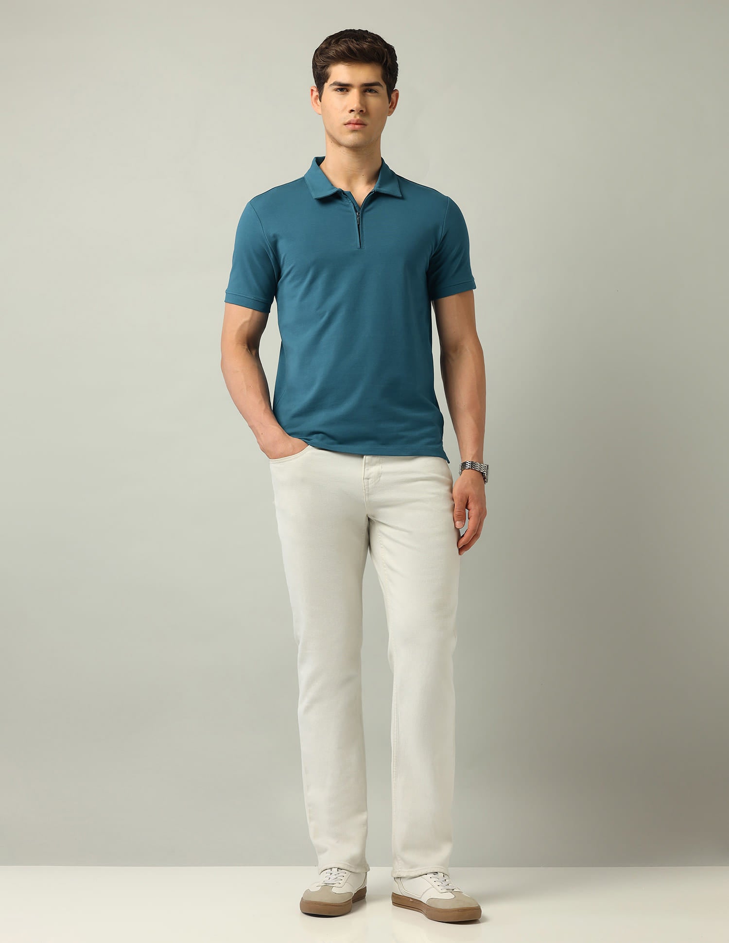 Solid Modern Slim Fit Polo Shirt