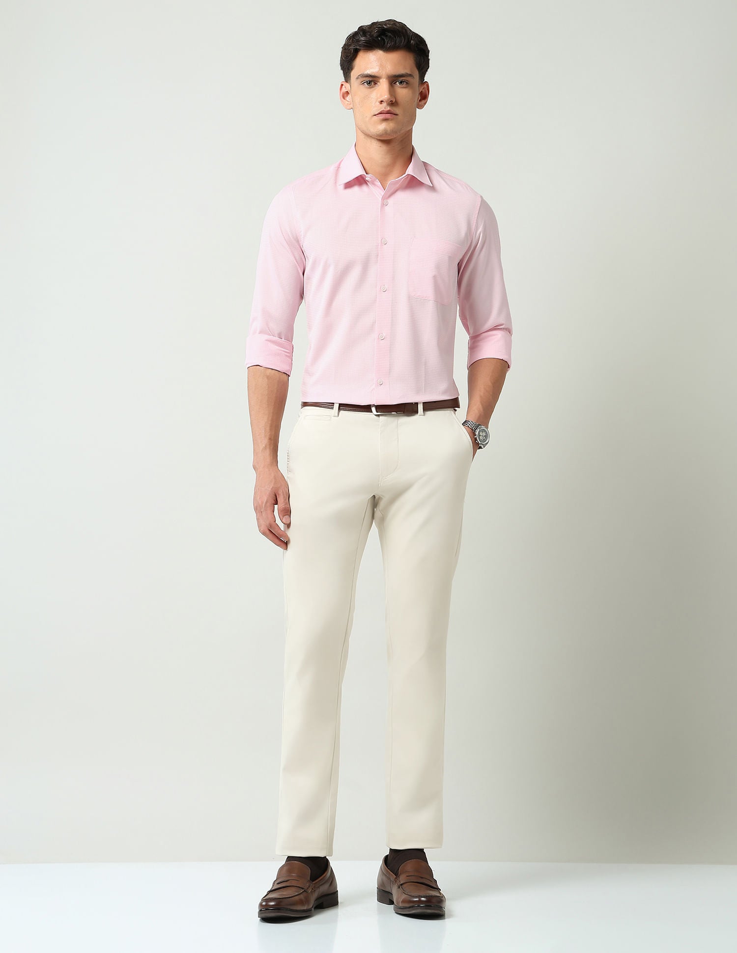Stylish Textured Regular Fit Shirt