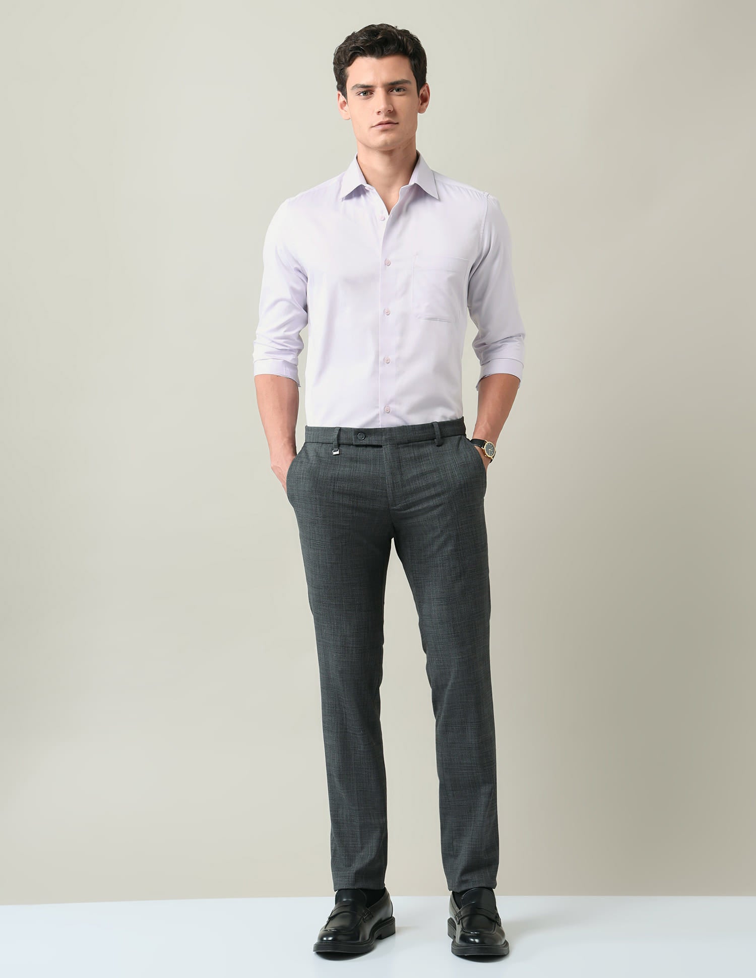Solid Regular Fit Satin Shirt