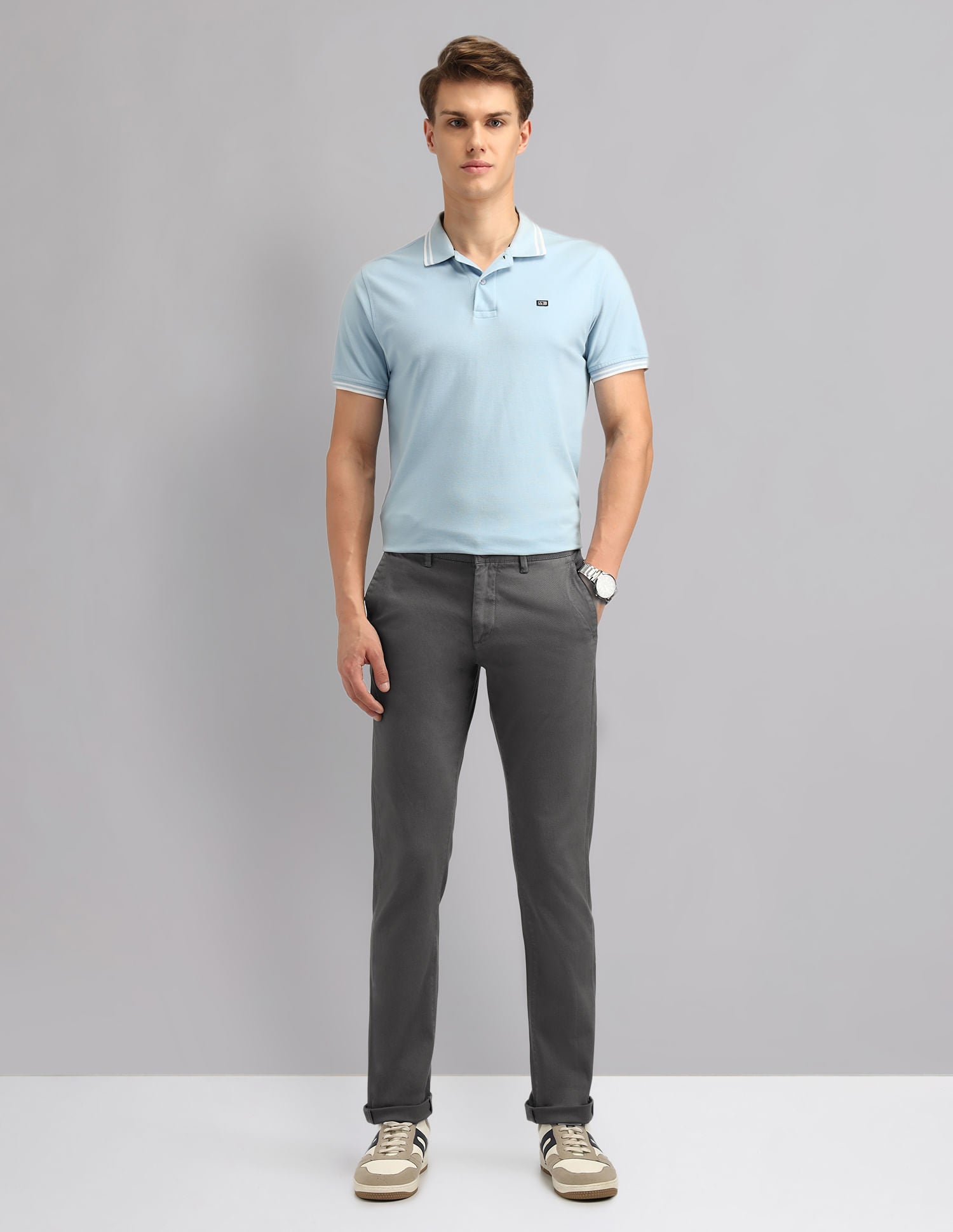 Wardrobe Essential Modern Slim Fit Solid Chinos