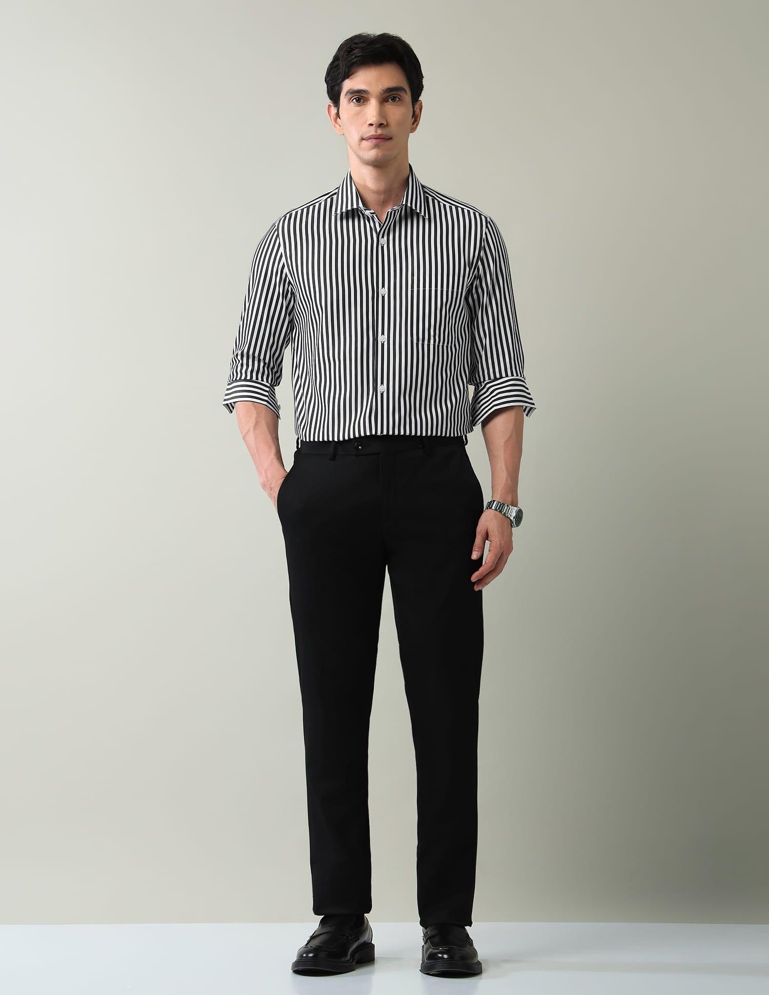 Power Pulse Vertical Striped Regular Fit Shirt