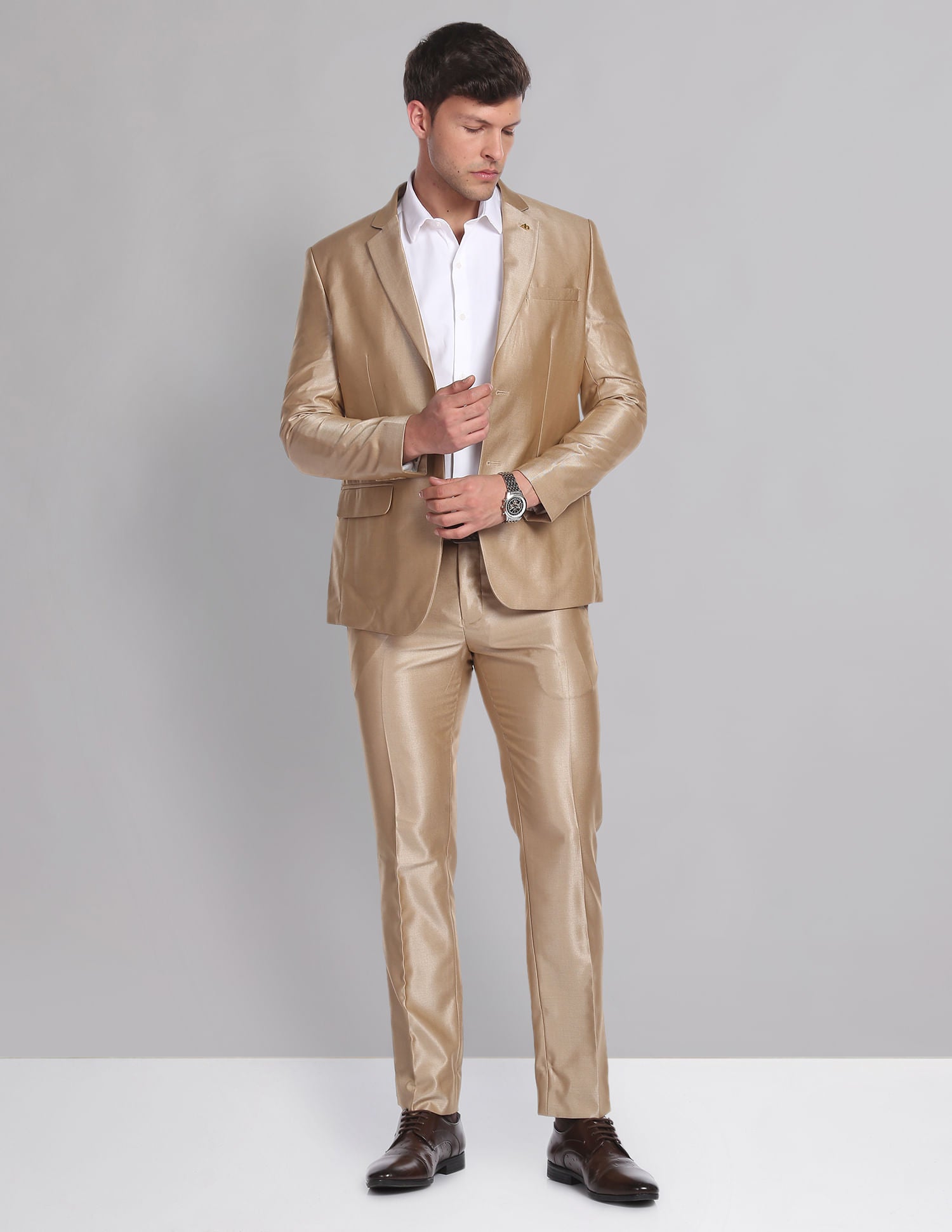 Single Breasted Oxford Two Piece Suit