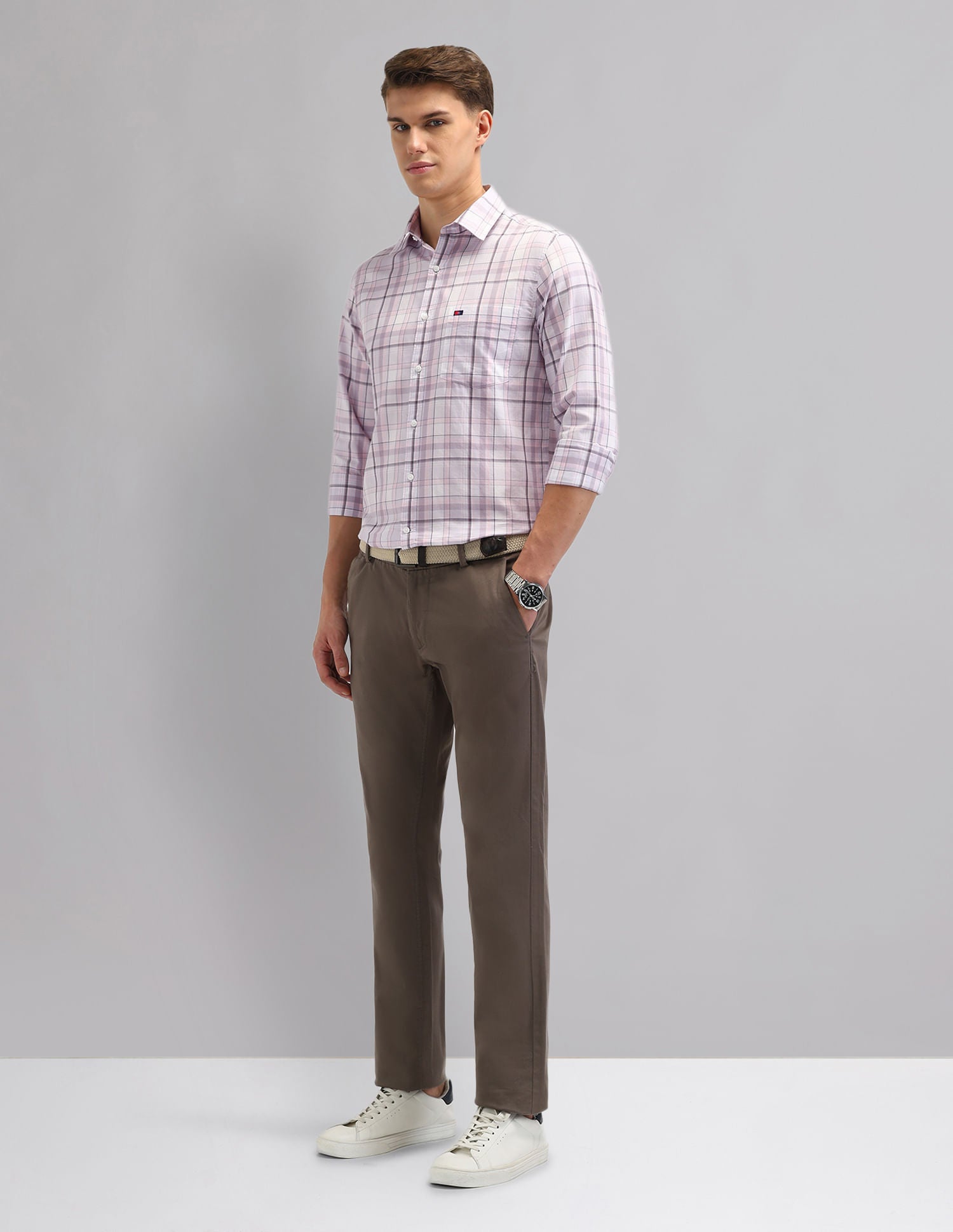 Stylish Regular Fit Checked Shirt