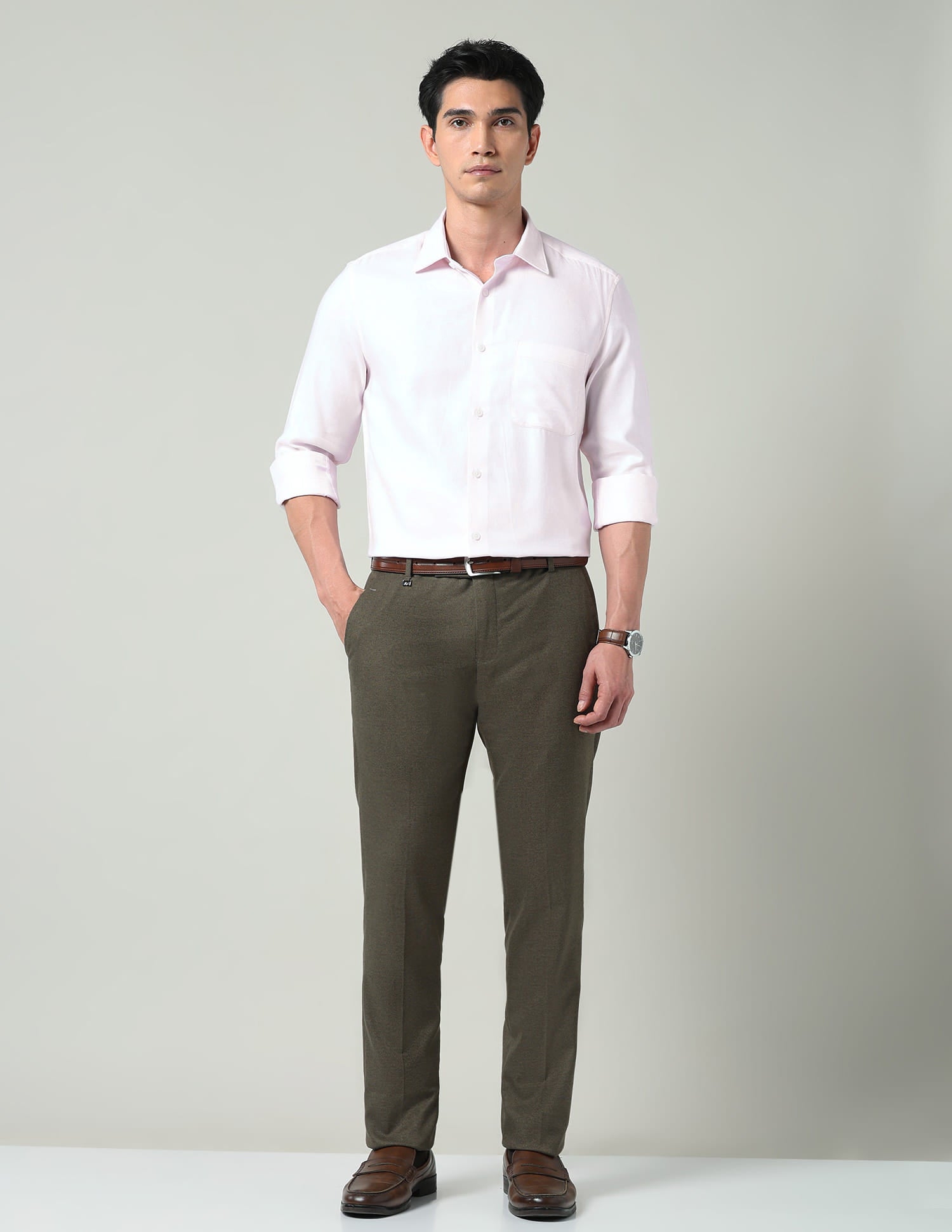 Everyday Luxe Solid Twill Regular Fit Shirt