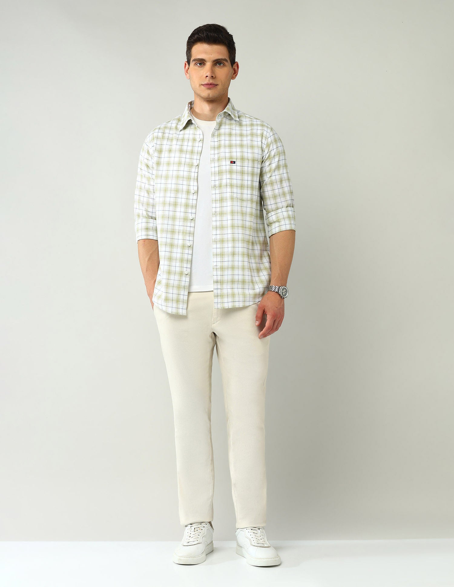 City Chronicles Modern Slim Fit Tartan Checked Shirt