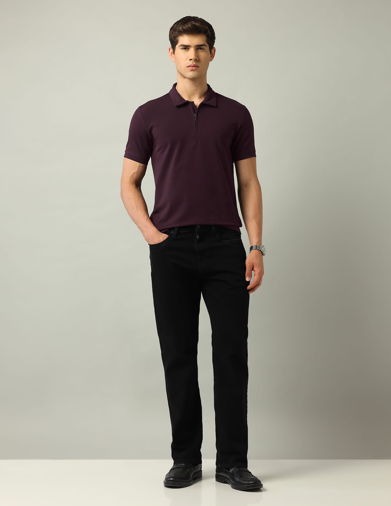 Solid Modern Slim Fit Polo Shirt