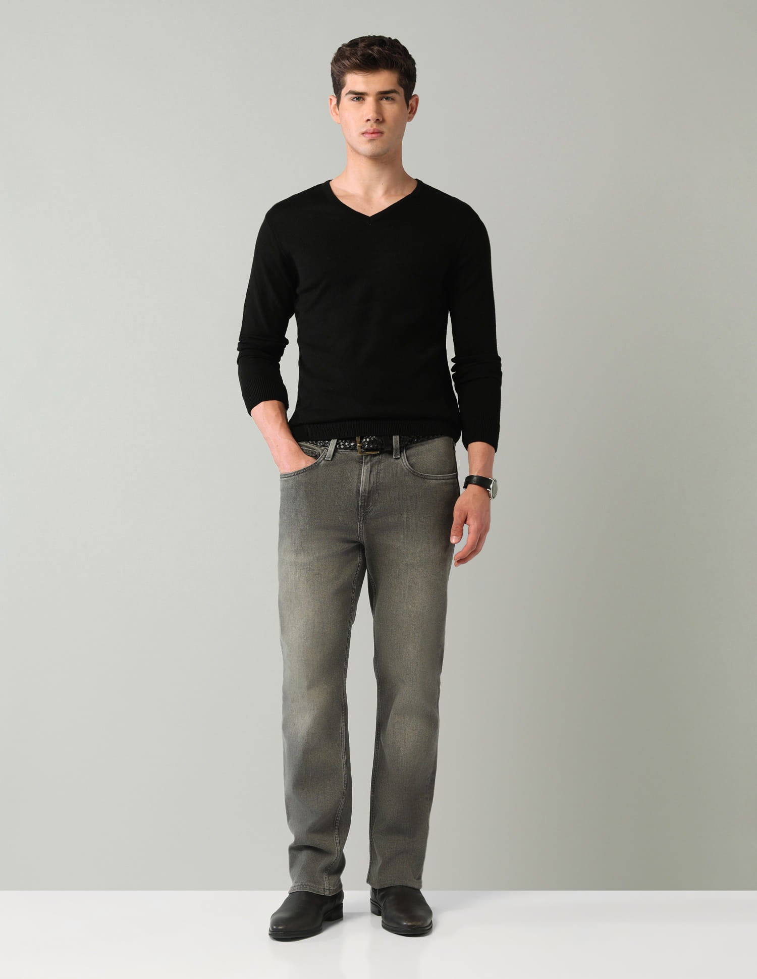 Solid Mens Sweater