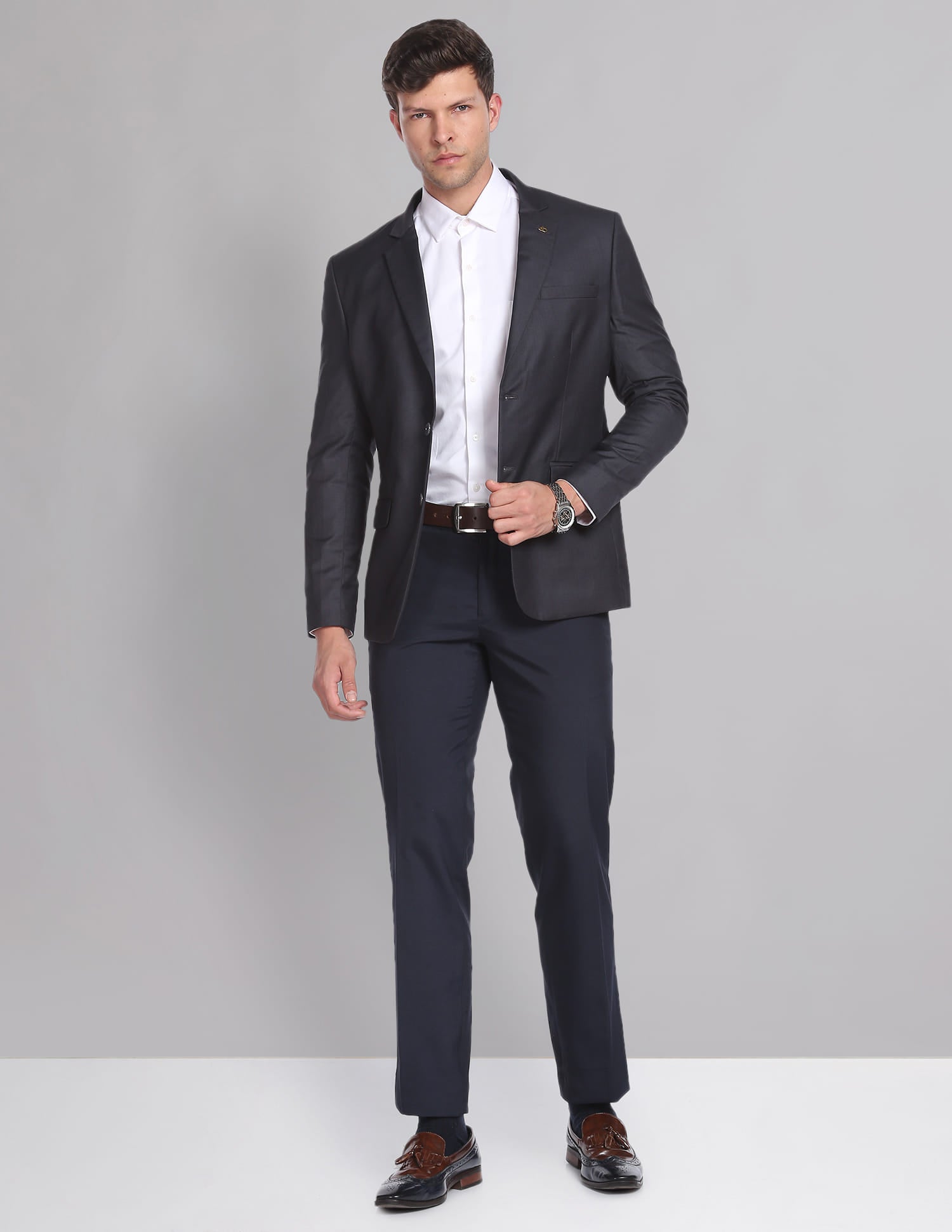 Solid Twill Weave Formal Blazer