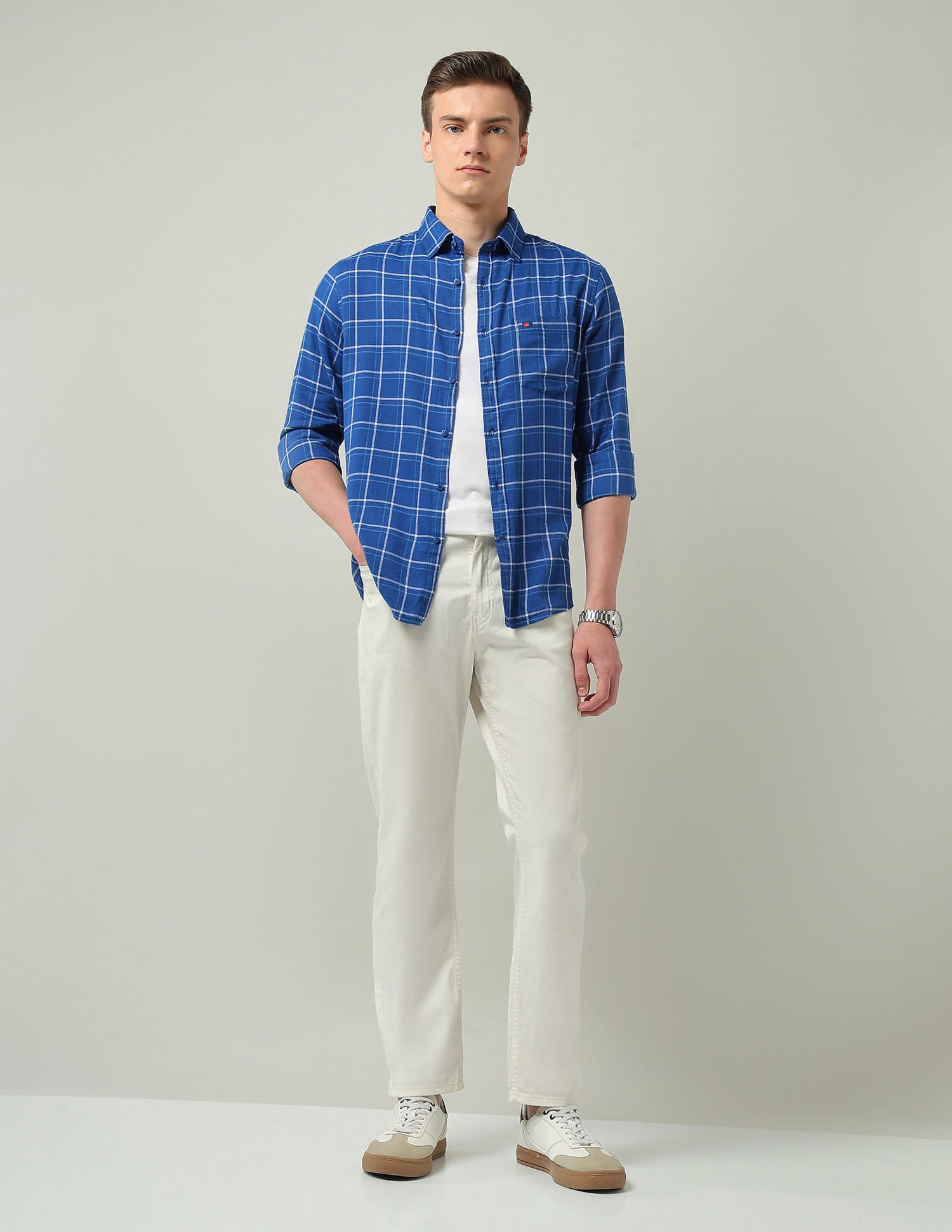 Modern Slim Fit Checked Shirt