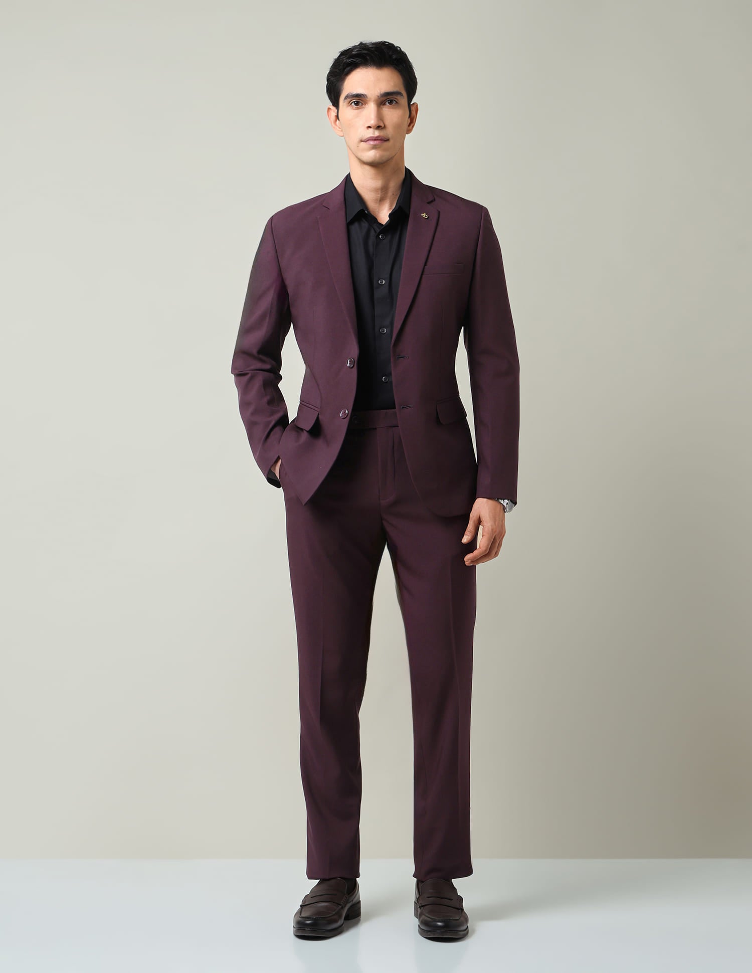 Wardrobe Staple Solid Regular Fit Suit