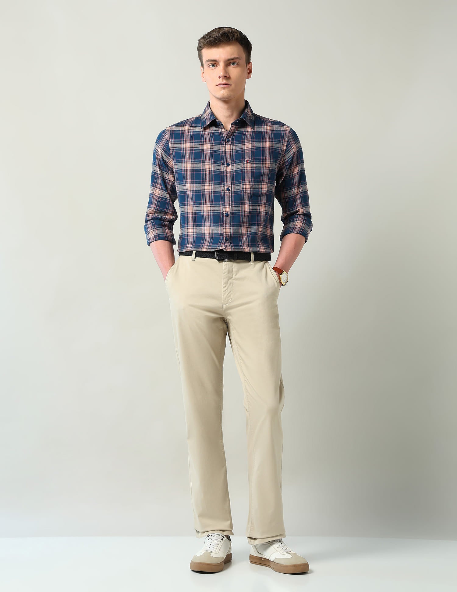 Modern Slim Fit Checked Shirt