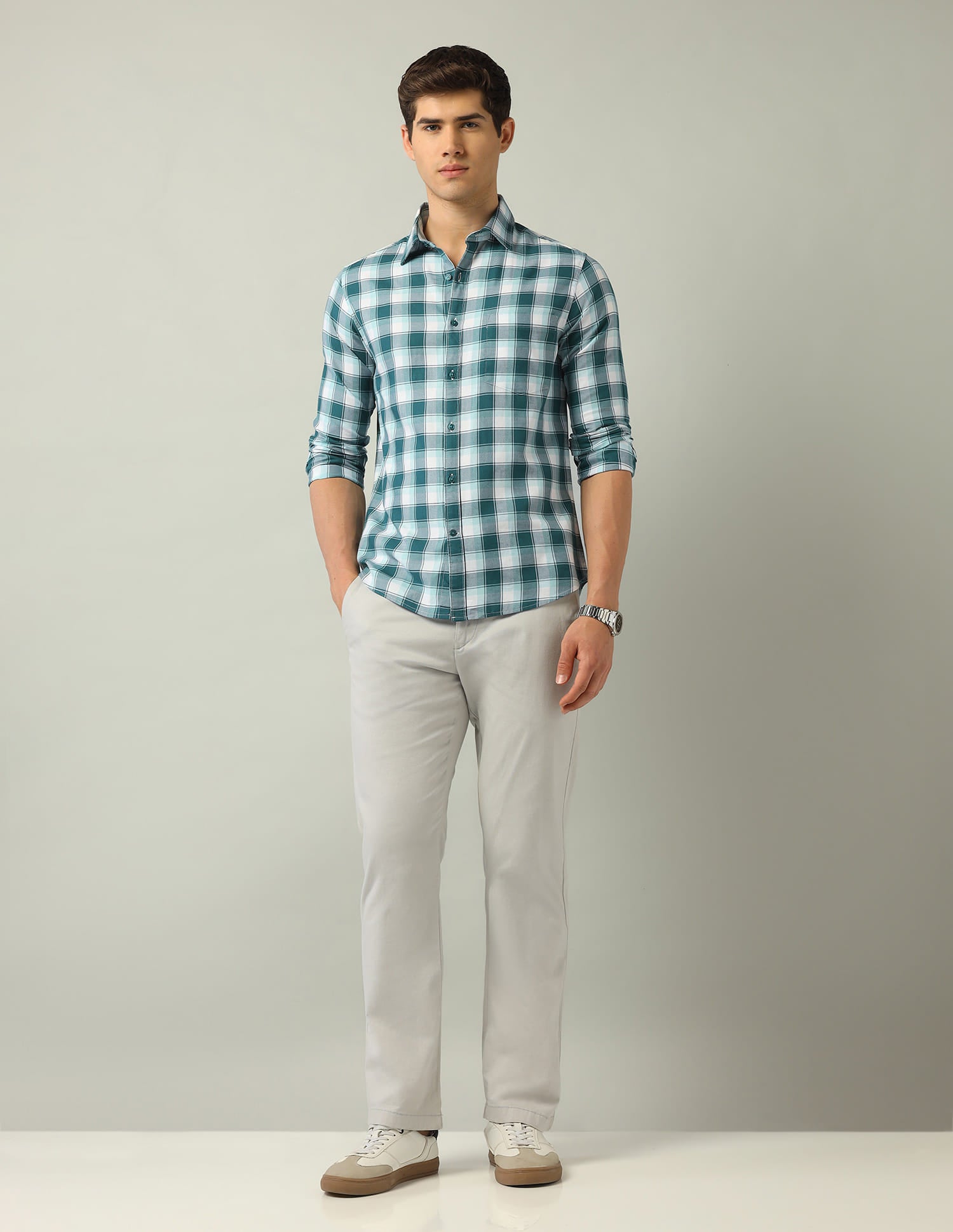 Tartan Checked Modern Slim Fit Shirt