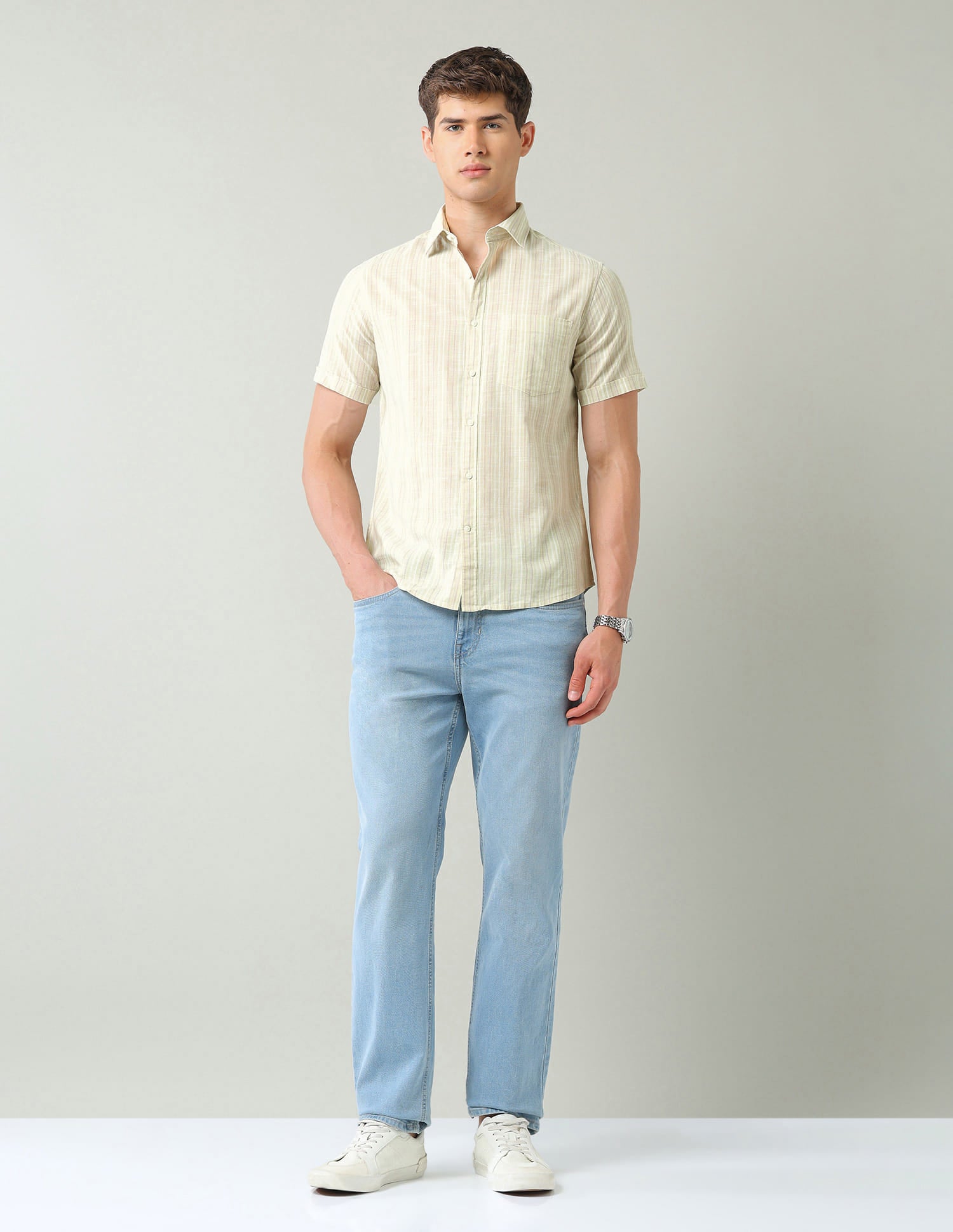 Vertical Striped Regular Fit Shirt 6