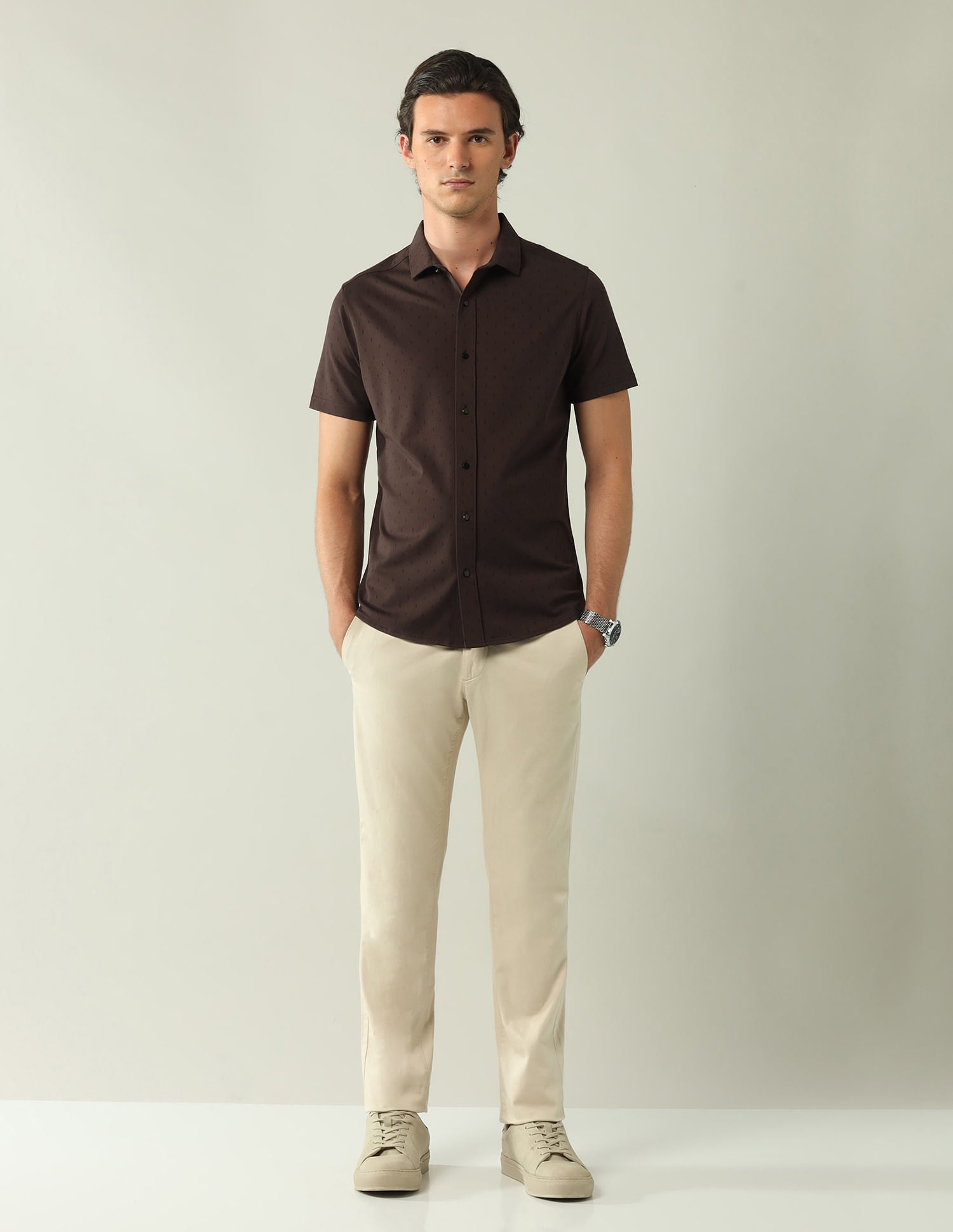 Regular Slim Fit All-Over Printed Shirt