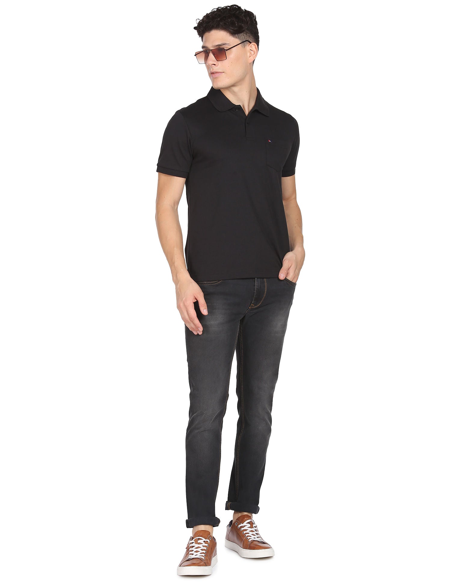 Style Flex Chest Pocket Easy Polo Shirt