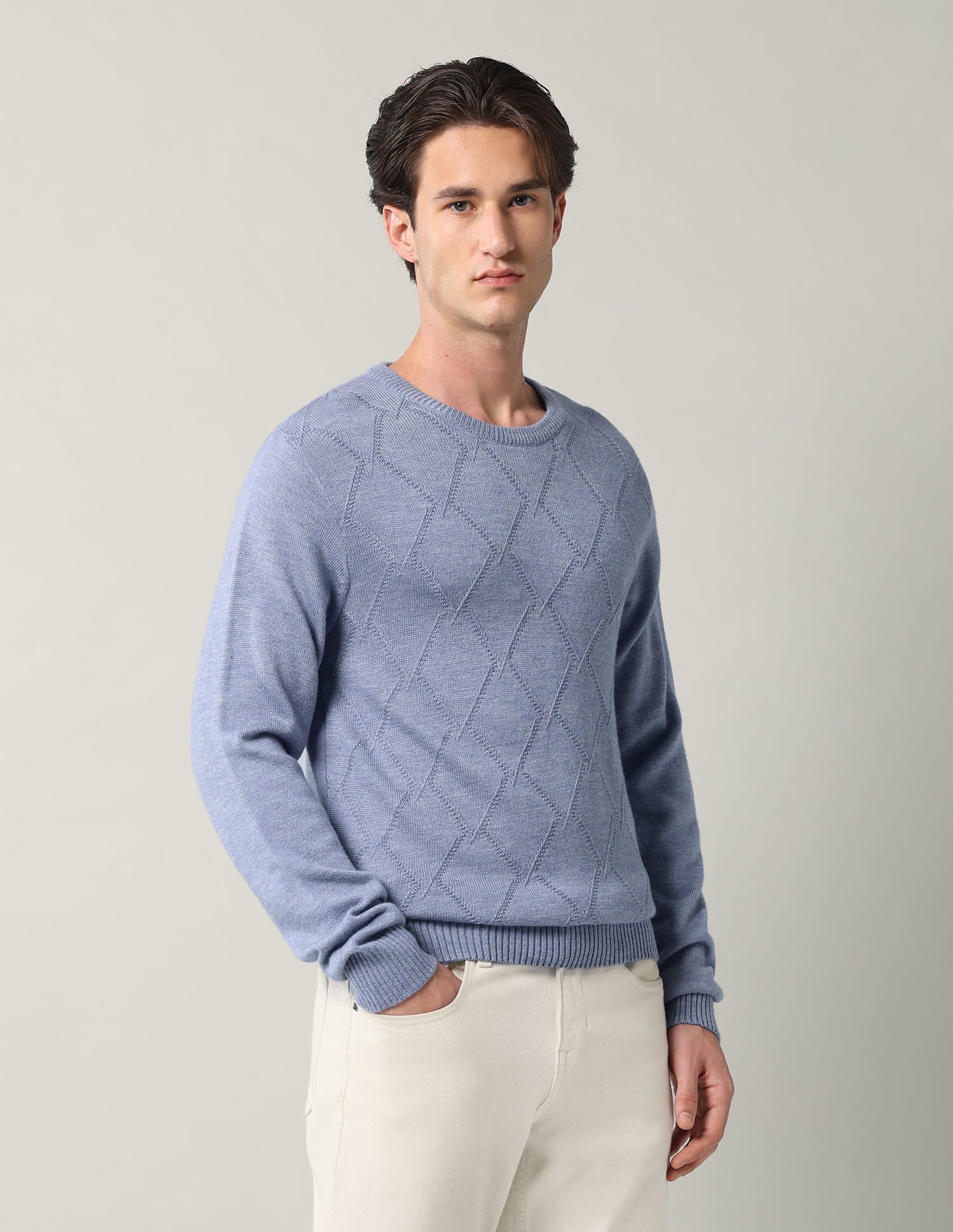 Geometric-Patterned-Regular-Fit-Sweater