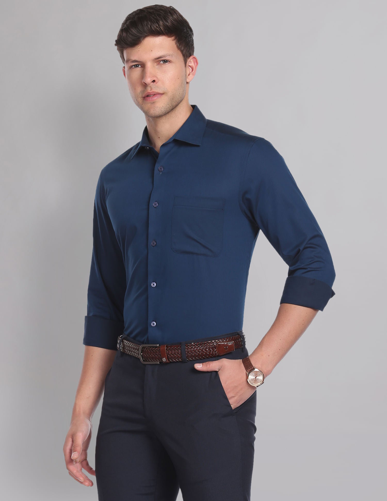 Office Edit Everlast Press Herringbone Weave Formal Shirt