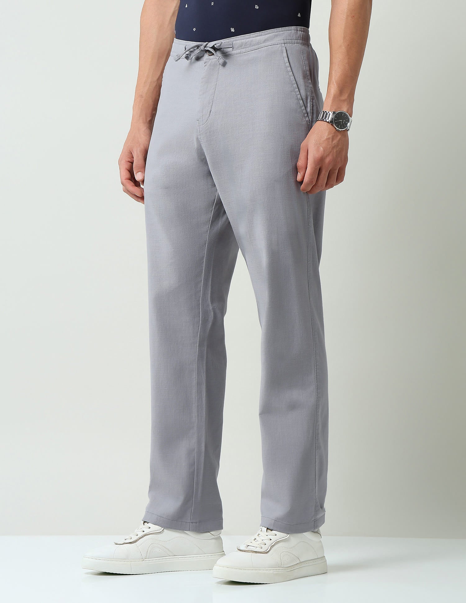 Solid Regular Fit Chinos
