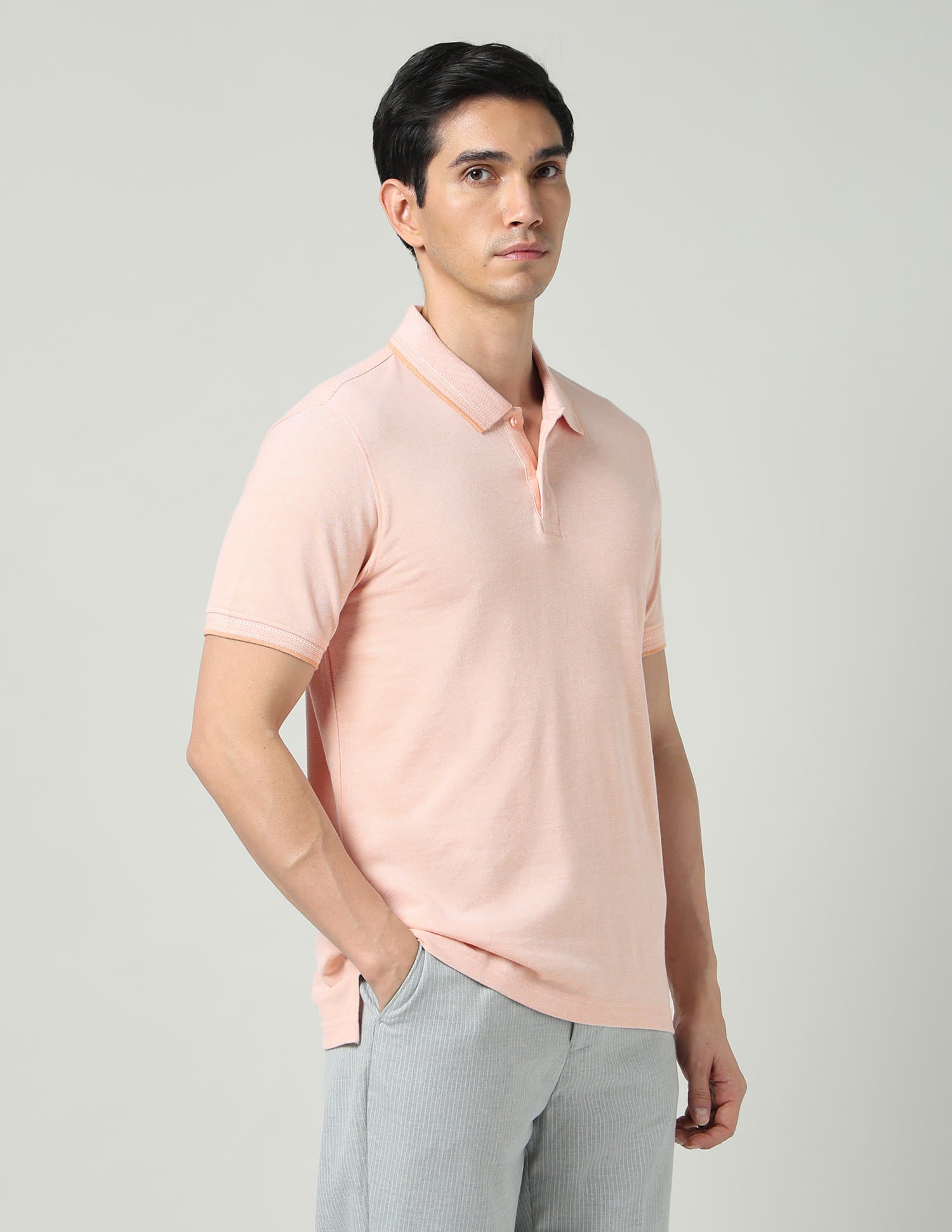 Regular Solid Slim Fit Polo Shirt