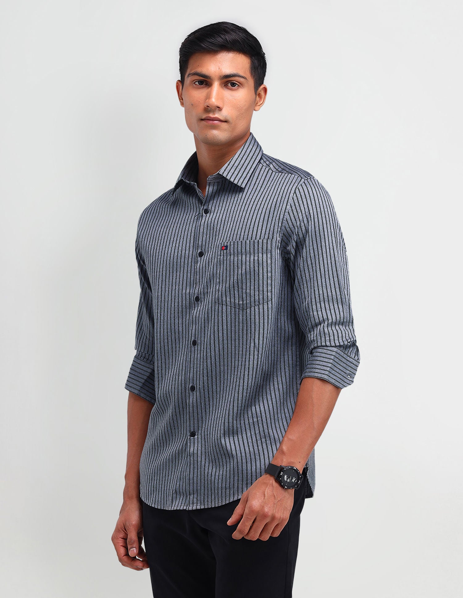 Office Icon Slim Fit Vertical Stripe Shirt