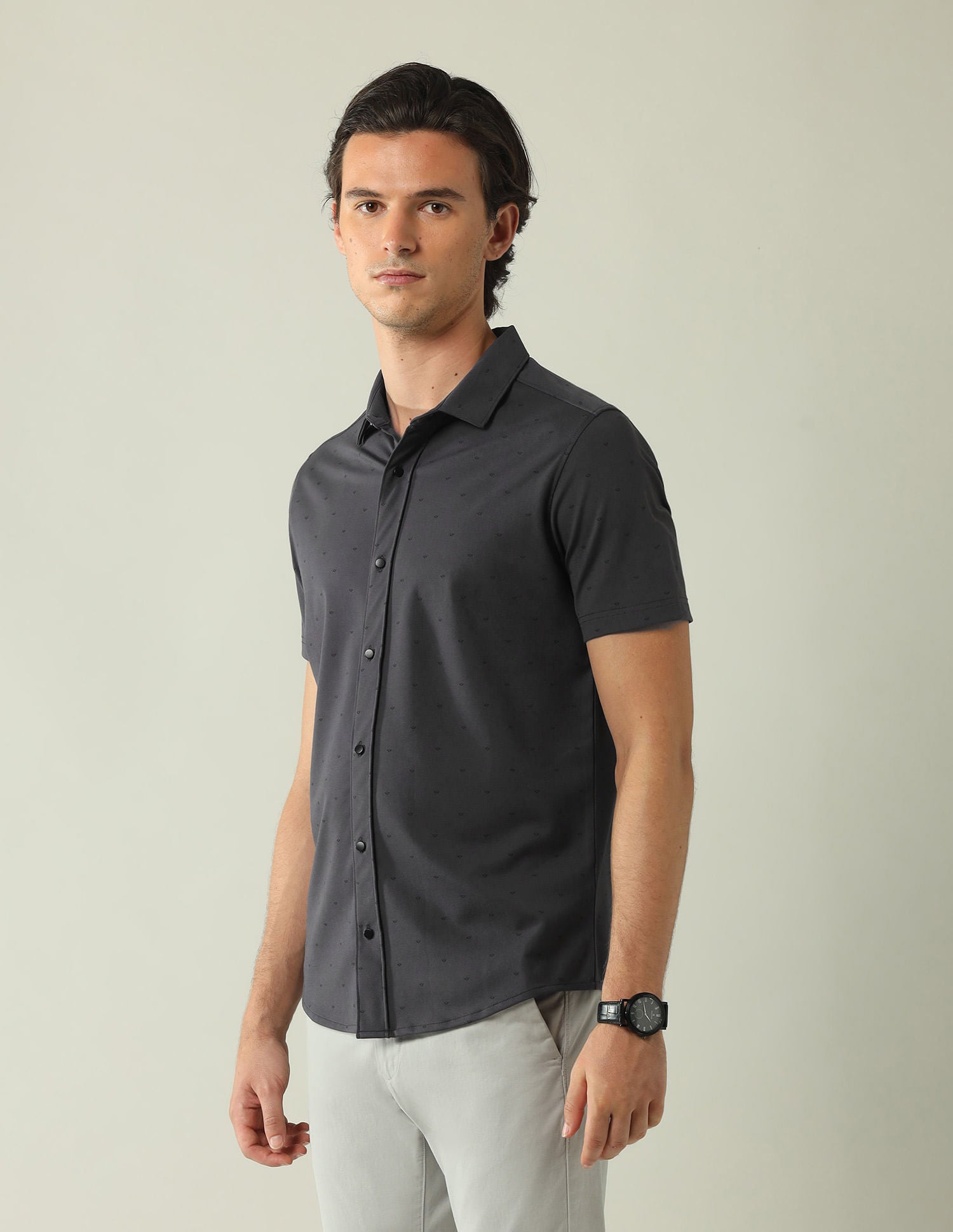 Regular Slim Fit All-Over Printed Shirt
