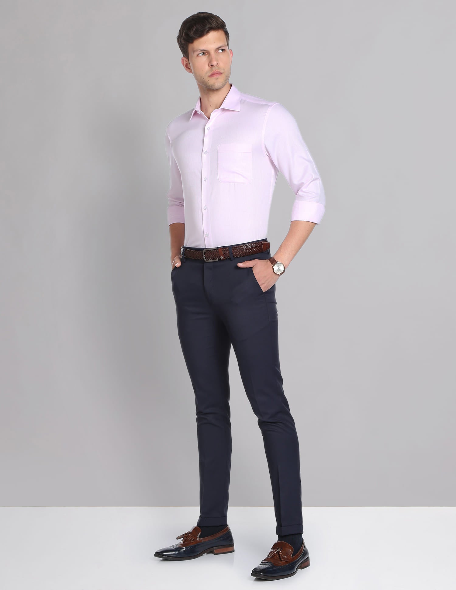 Solid Dobby Everlast Press Formal Shirt