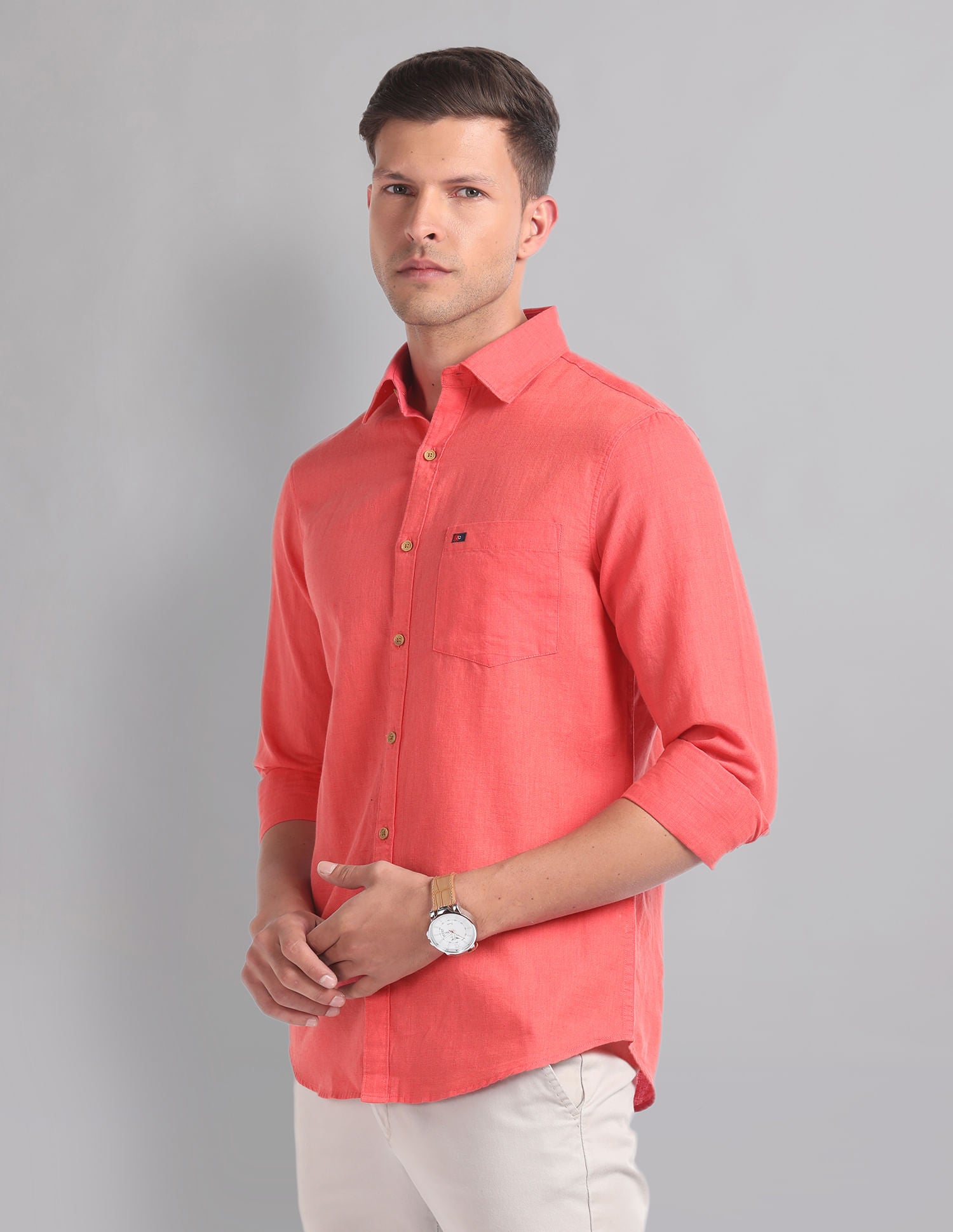 Timeless Essential Cotton Linen Slim Summer Shirt