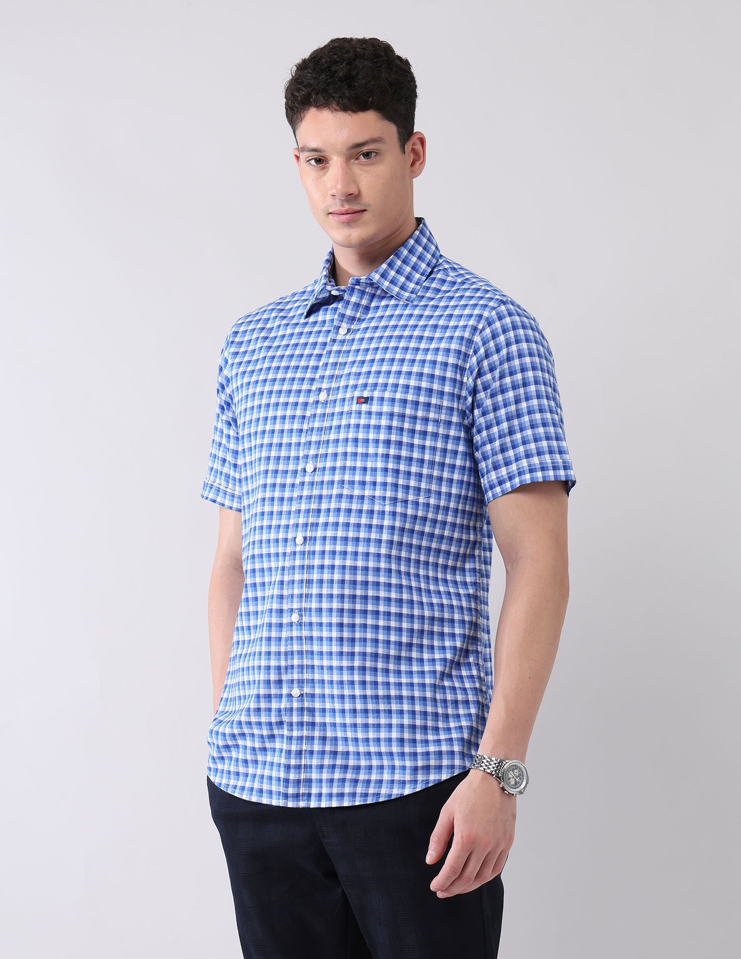 City Chronicles Modern Slim Fit Tartan Checked Shirt