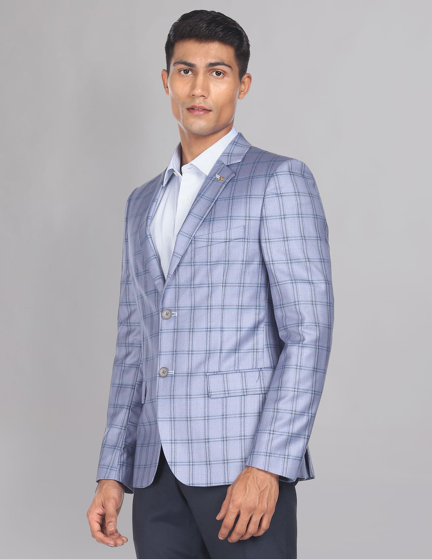 Tartan Check Twill Blazer